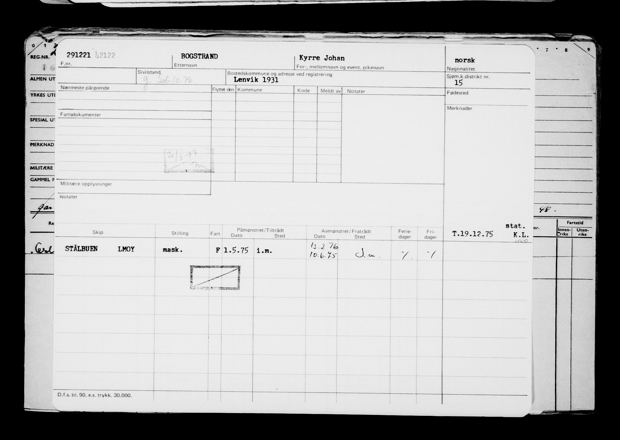 Direktoratet for sjømenn, AV/RA-S-3545/G/Gb/L0201: Hovedkort, 1921-1922, p. 381