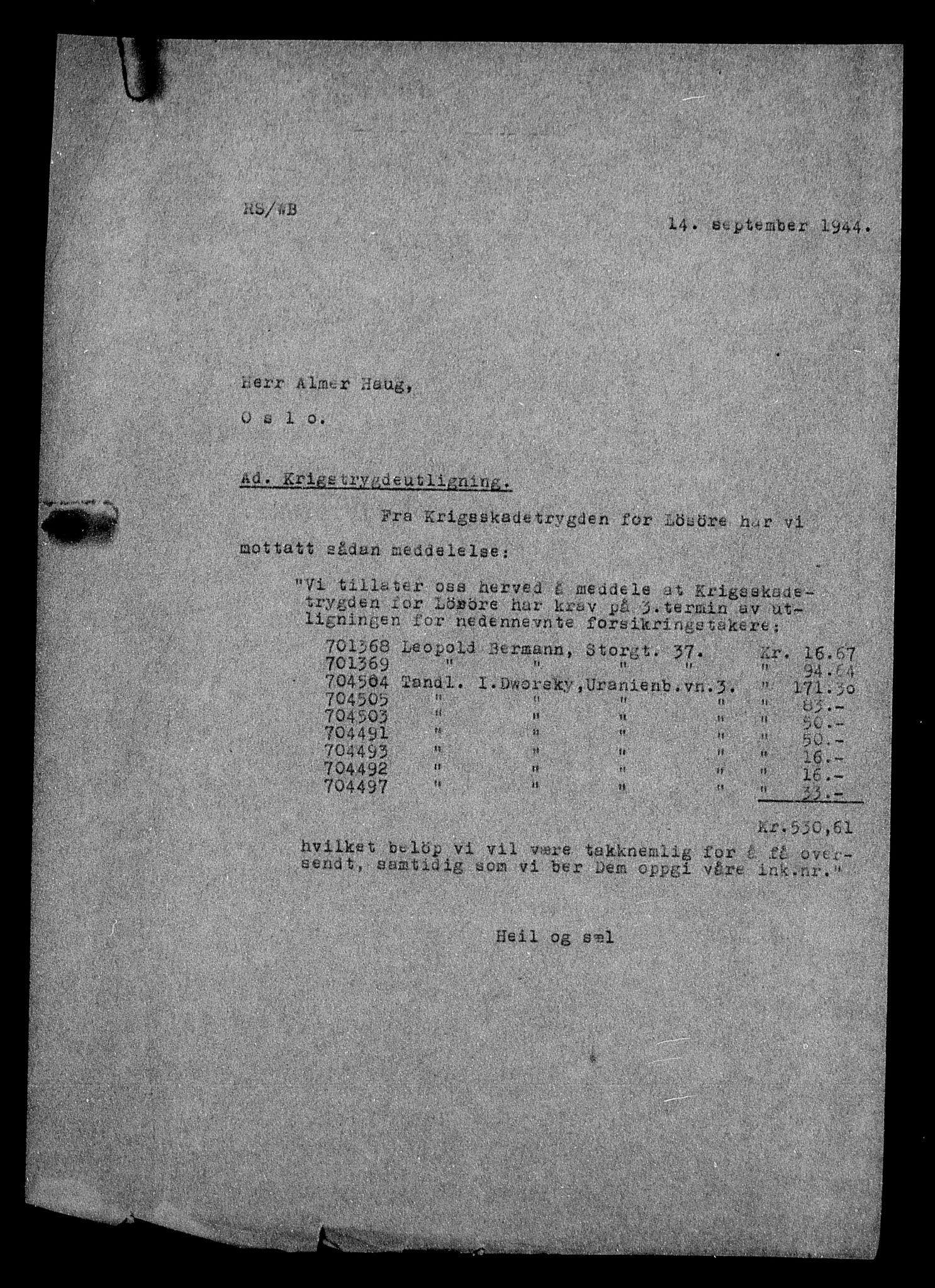 Justisdepartementet, Tilbakeføringskontoret for inndratte formuer, AV/RA-S-1564/H/Hc/Hcc/L0921: --, 1945-1947, p. 446