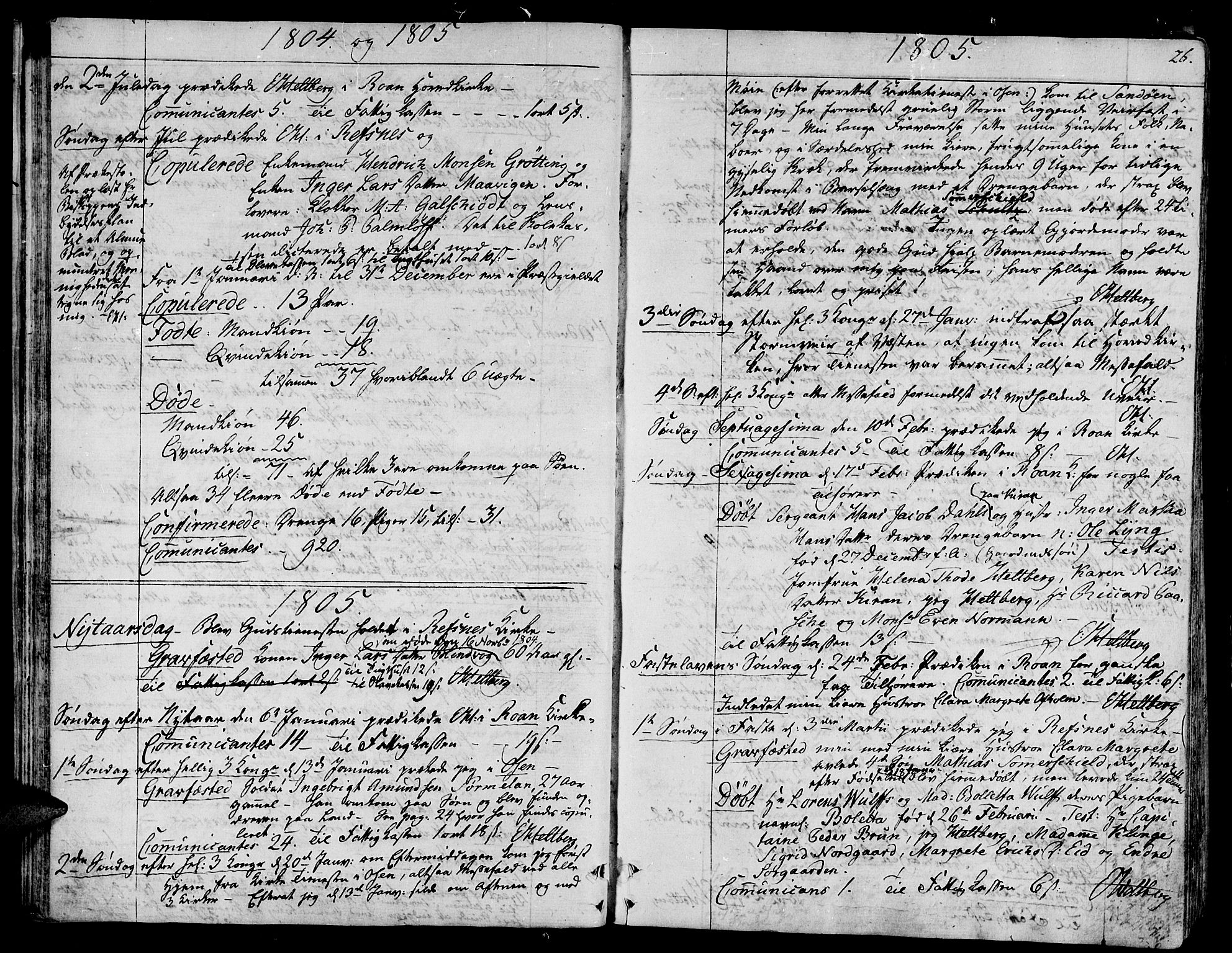 Ministerialprotokoller, klokkerbøker og fødselsregistre - Sør-Trøndelag, SAT/A-1456/657/L0701: Parish register (official) no. 657A02, 1802-1831, p. 26