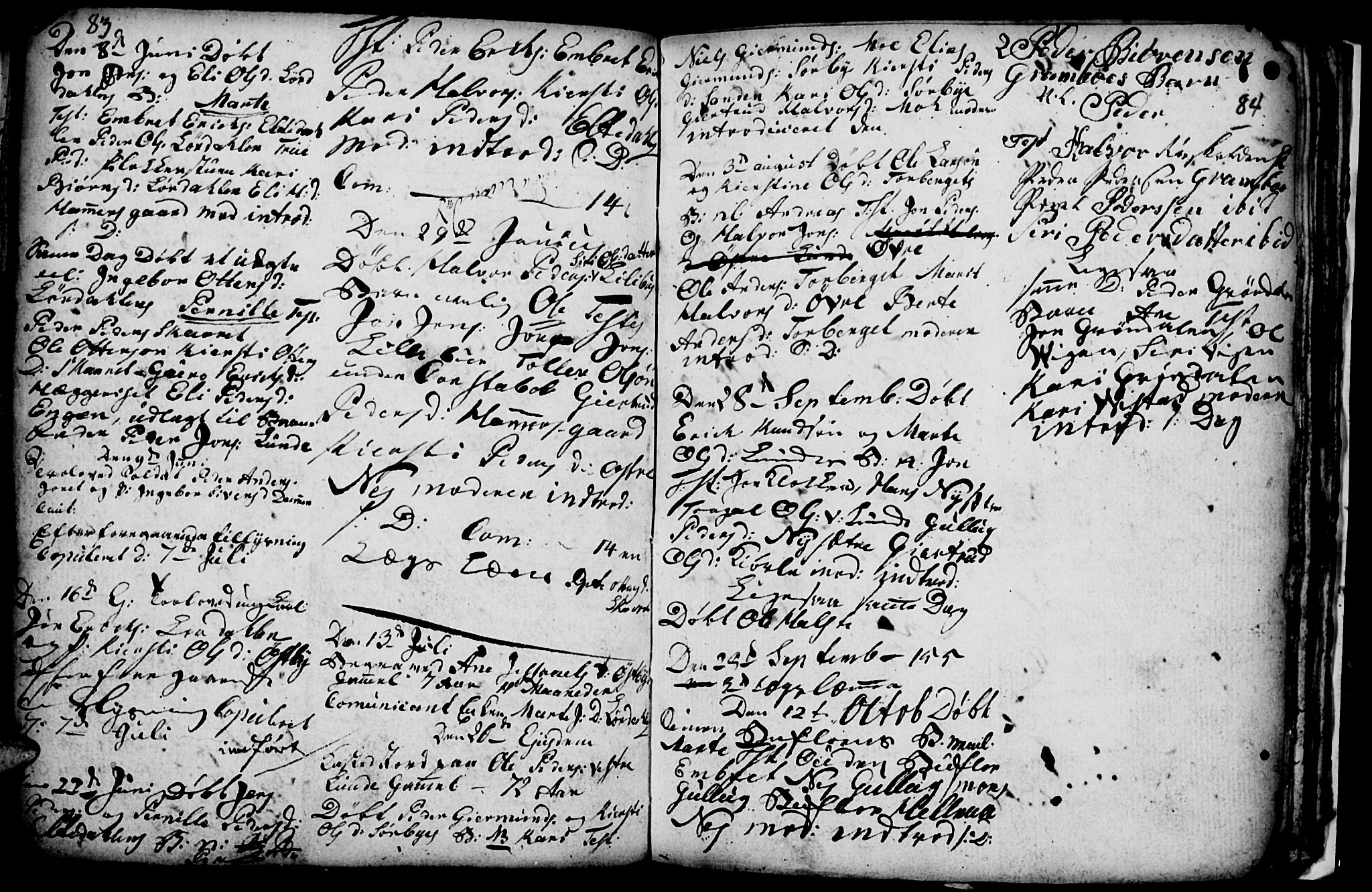 Trysil prestekontor, AV/SAH-PREST-046/H/Ha/Hab/L0001: Parish register (copy) no. 1, 1781-1799, p. 83-84