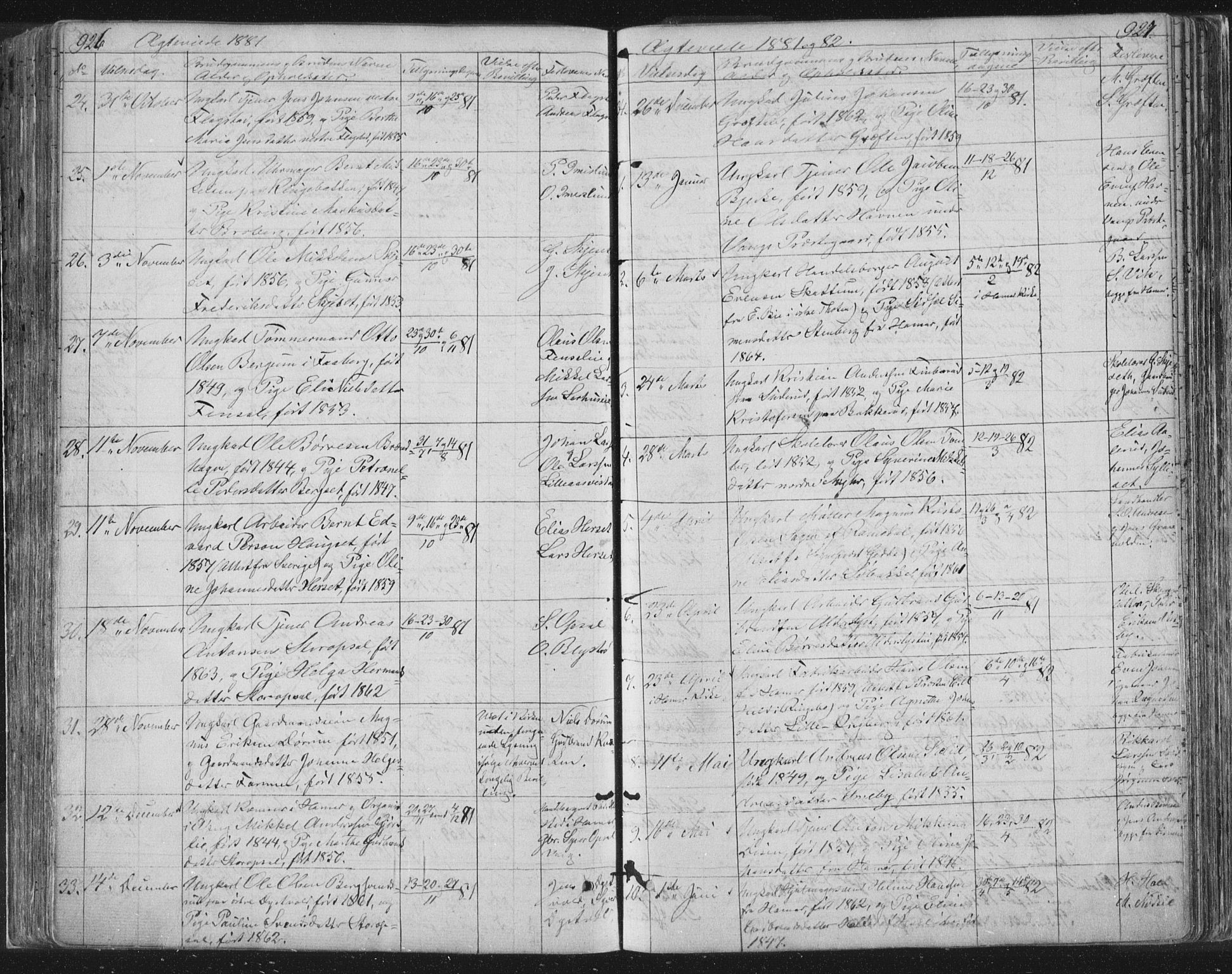 Vang prestekontor, Hedmark, AV/SAH-PREST-008/H/Ha/Hab/L0010B: Parish register (copy) no. 10b, 1854-1896, p. 926-927