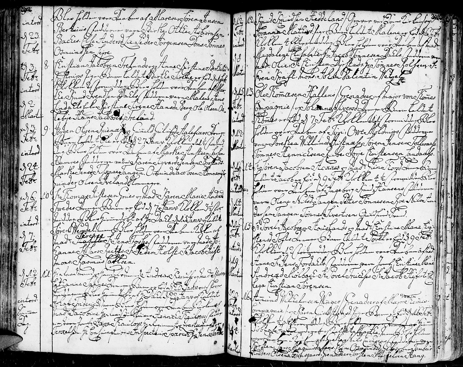 Kristiansand domprosti, AV/SAK-1112-0006/F/Fa/L0003: Parish register (official) no. A 3, 1778-1818, p. 292-293