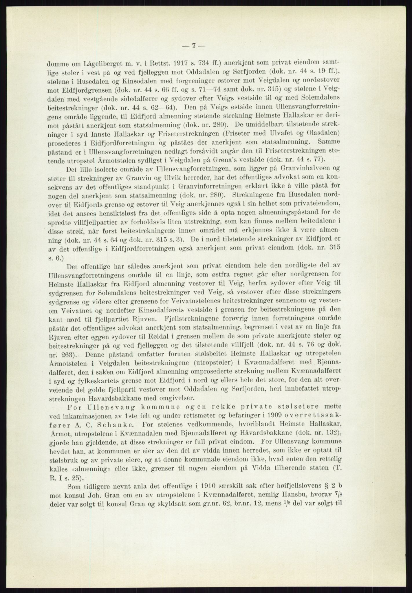 Høyfjellskommisjonen, AV/RA-S-1546/X/Xa/L0001: Nr. 1-33, 1909-1953, p. 613