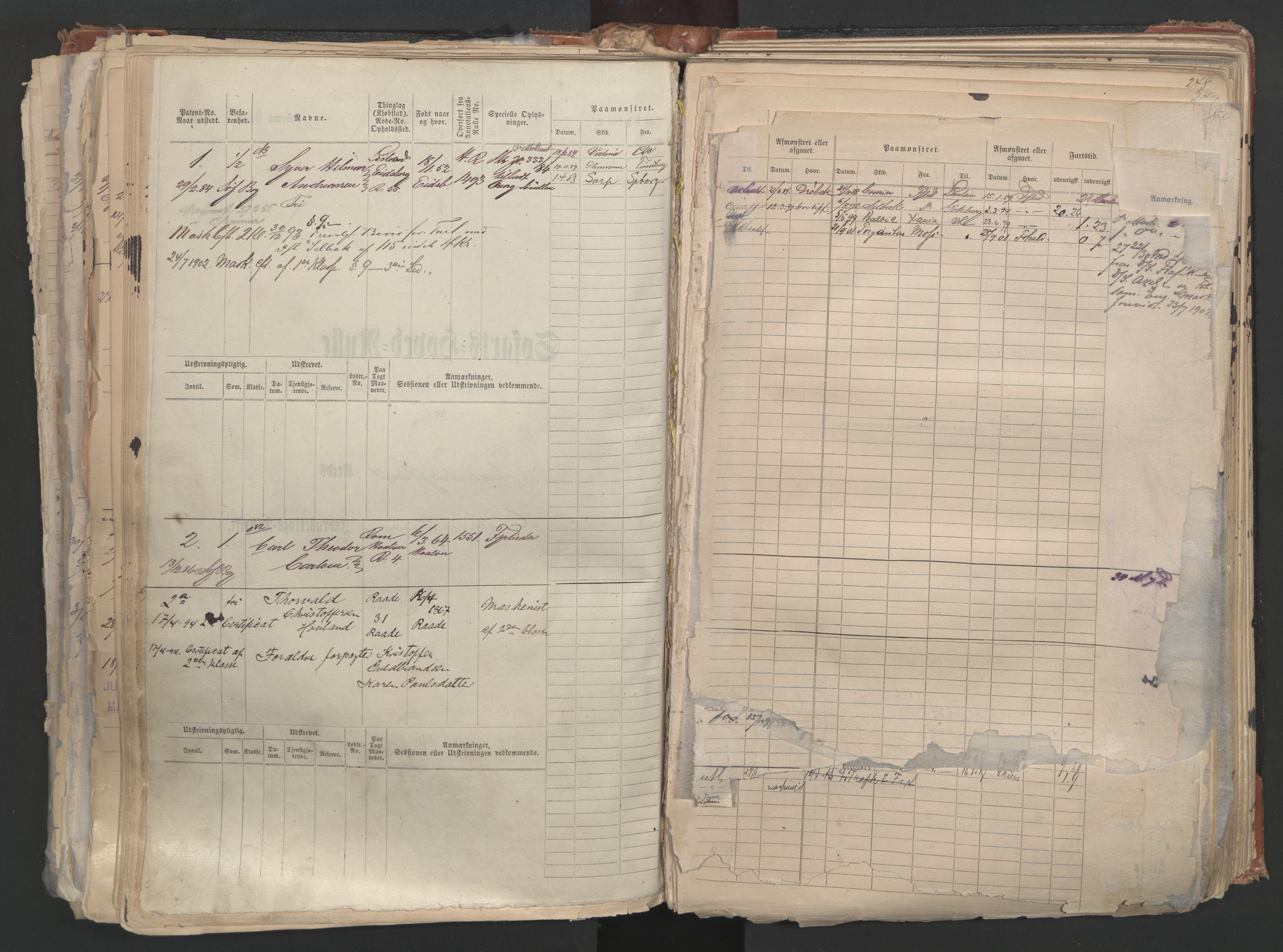 Oslo sjømannskontor, AV/SAO-A-10595/F/Fd/L0006: B-rulle, 1883, p. 243b-244a