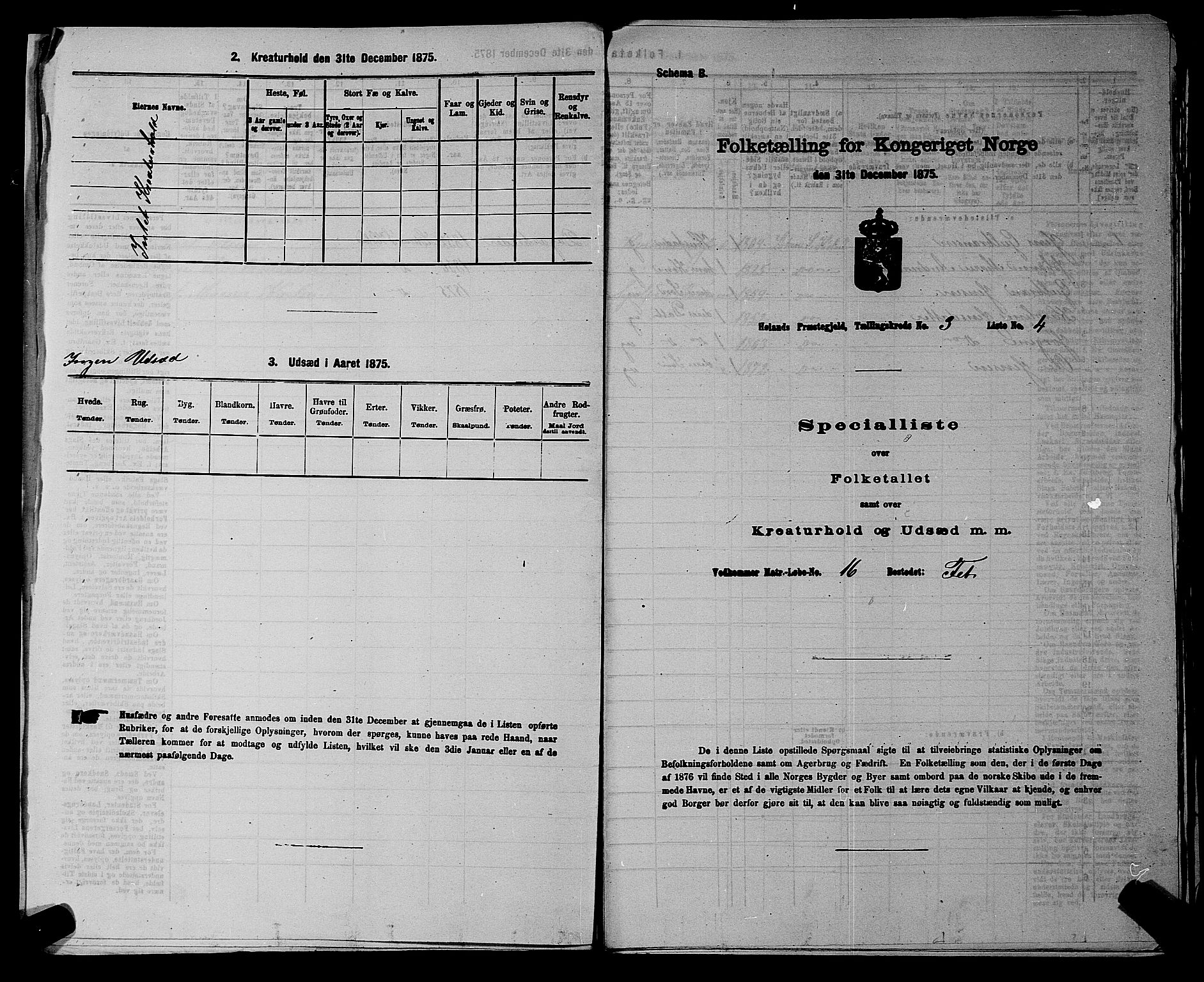 RA, 1875 census for 0221P Høland, 1875, p. 433