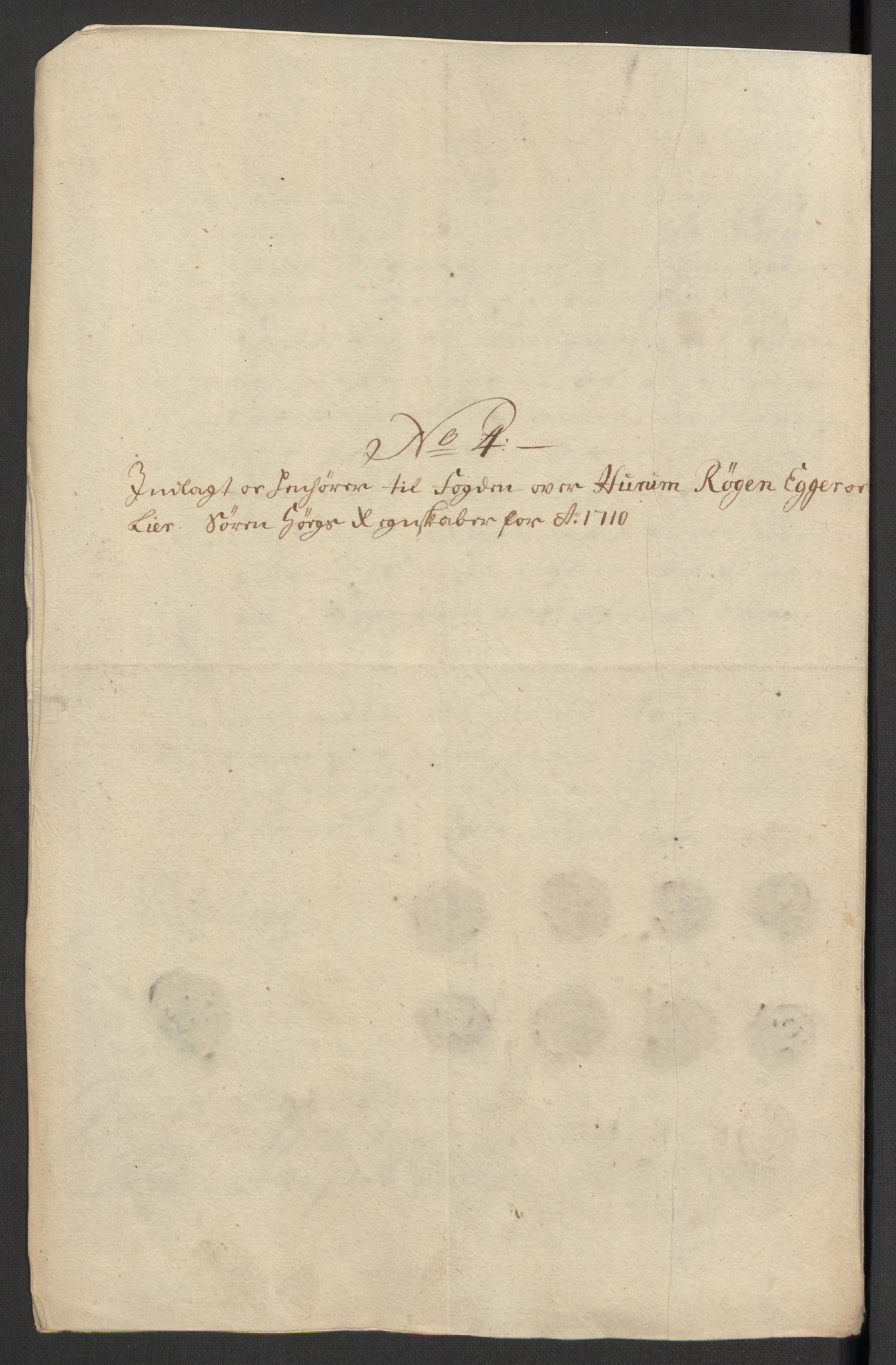 Rentekammeret inntil 1814, Reviderte regnskaper, Fogderegnskap, RA/EA-4092/R31/L1704: Fogderegnskap Hurum, Røyken, Eiker, Lier og Buskerud, 1710, p. 31