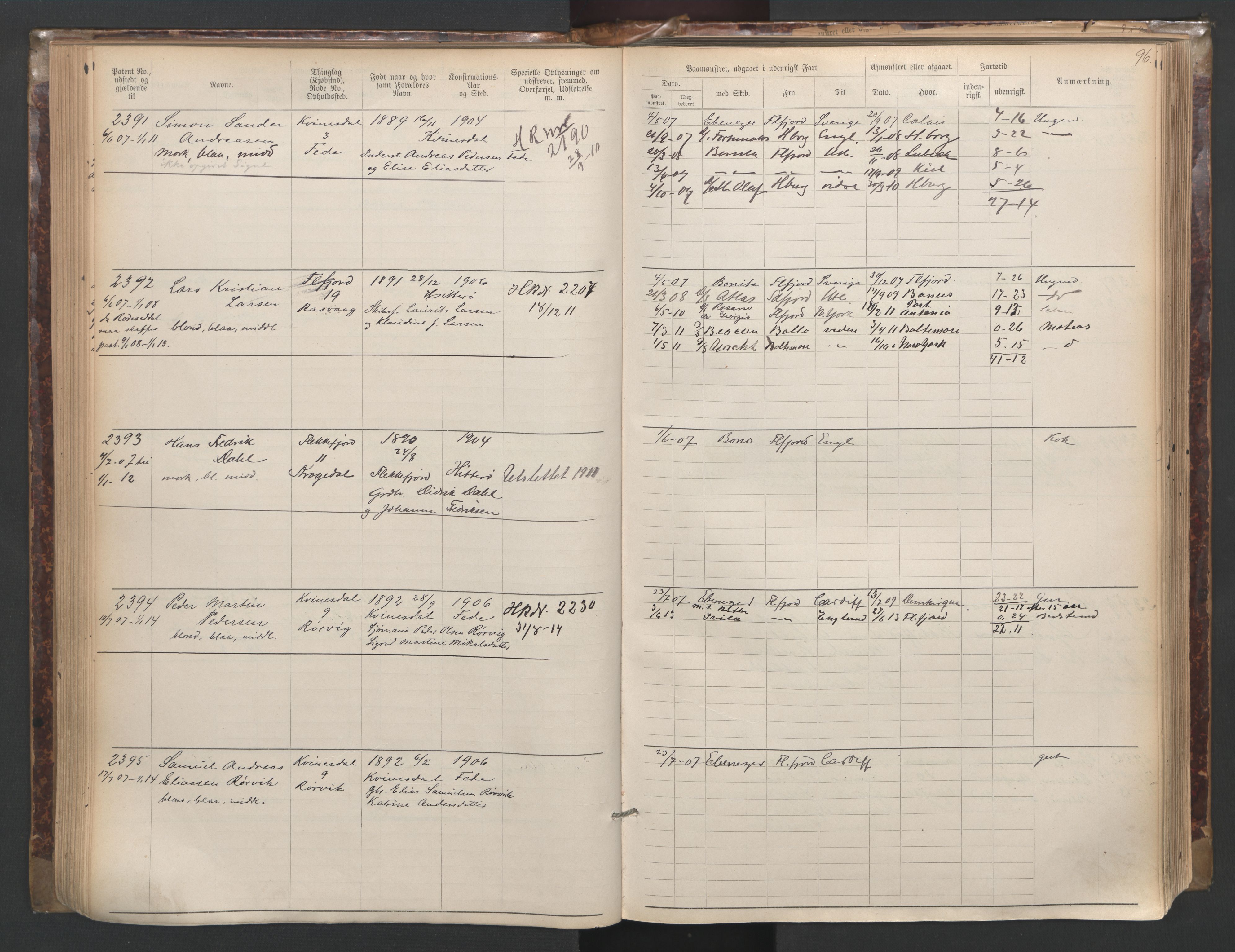 Flekkefjord mønstringskrets, SAK/2031-0018/F/Fa/L0003: Annotasjonsrulle nr 1921-2963 med register, N-3, 1892-1948, p. 127