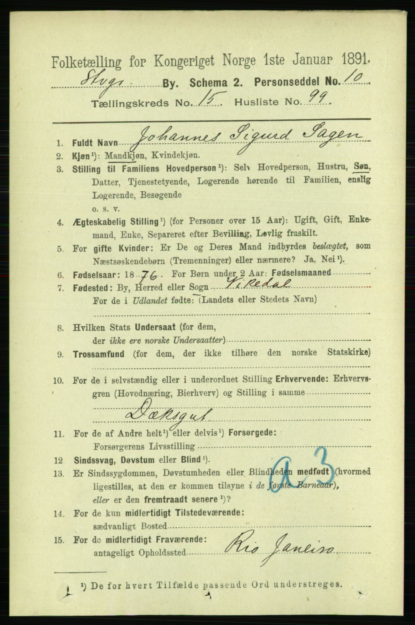 RA, 1891 census for 1103 Stavanger, 1891, p. 18829