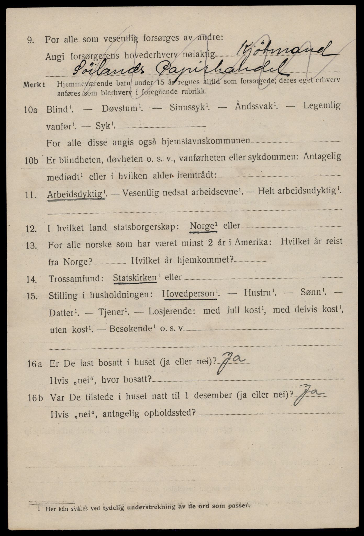 SAST, 1920 census for Stavanger, 1920, p. 77045