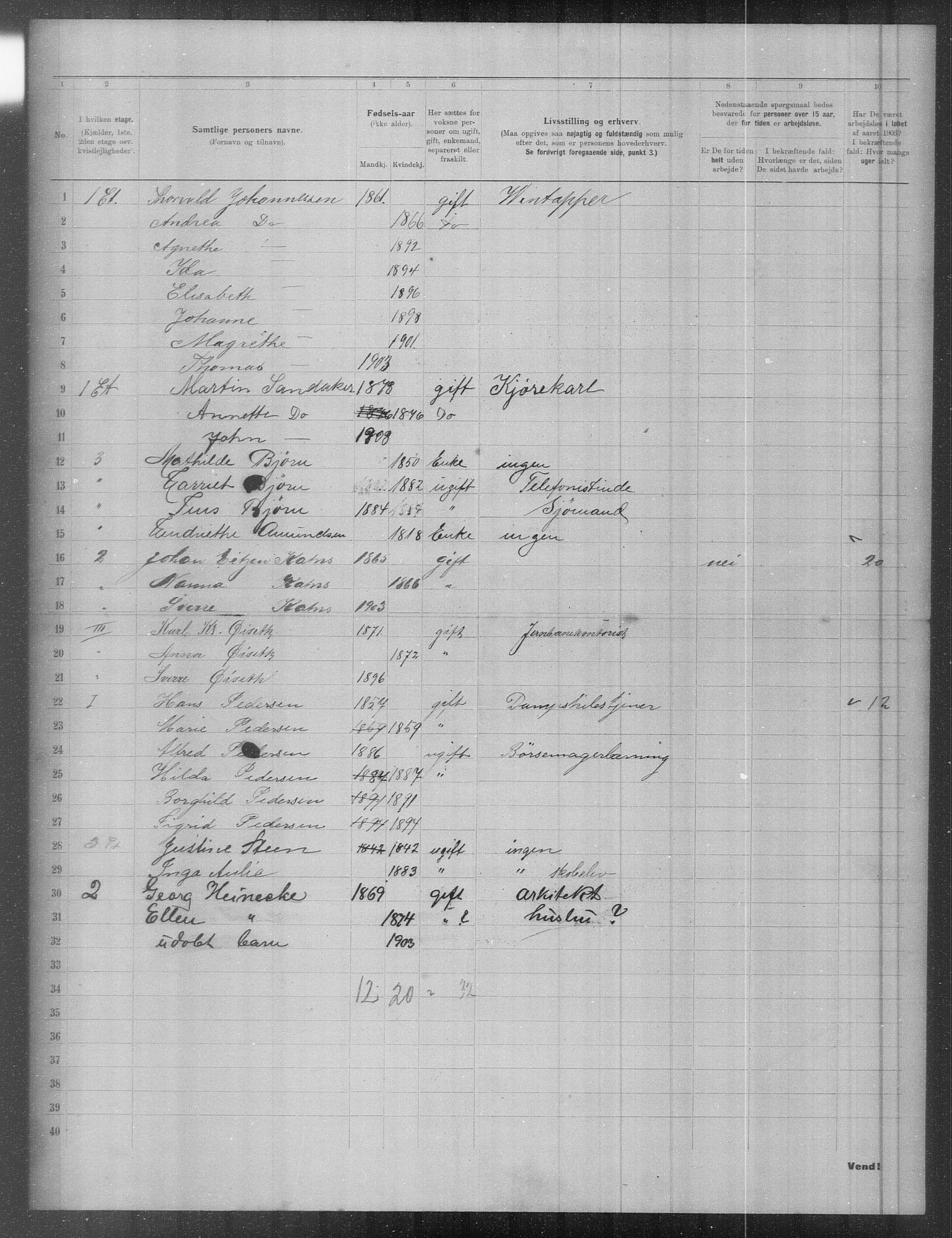 OBA, Municipal Census 1903 for Kristiania, 1903, p. 7244