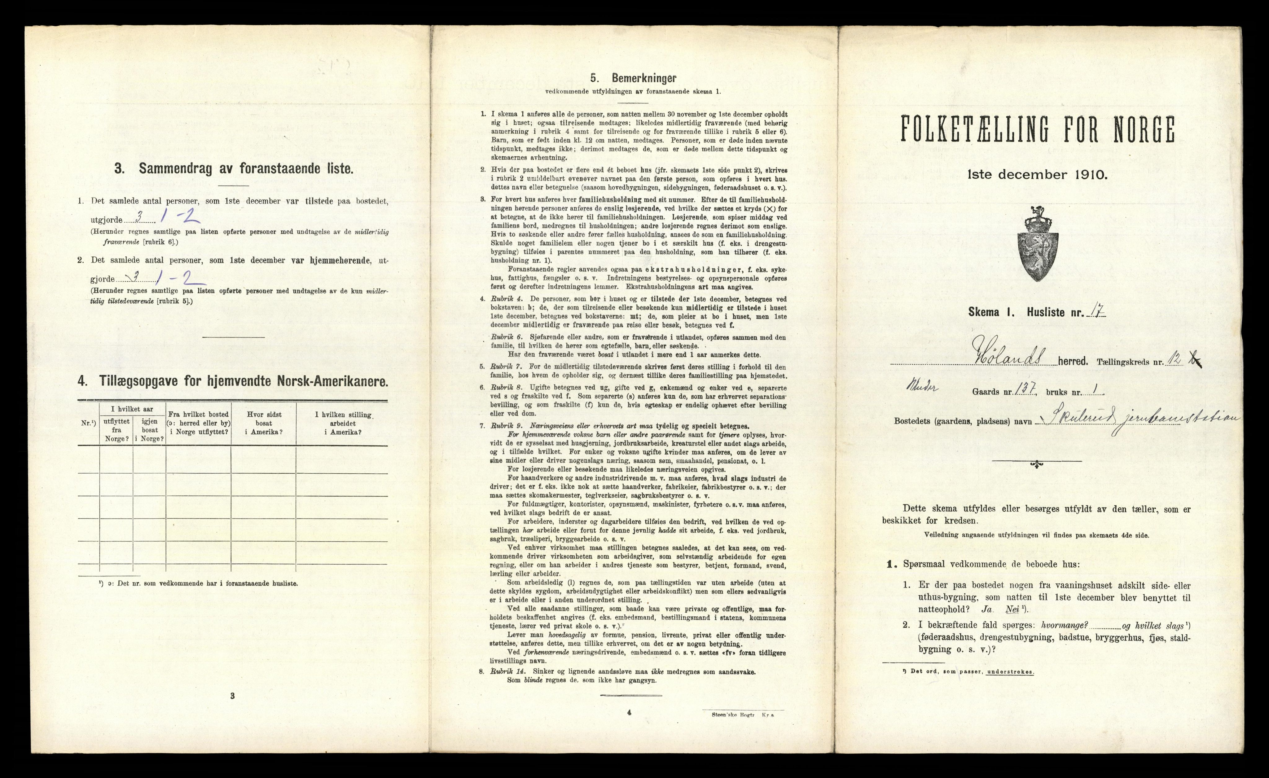 RA, 1910 census for Høland, 1910, p. 1725