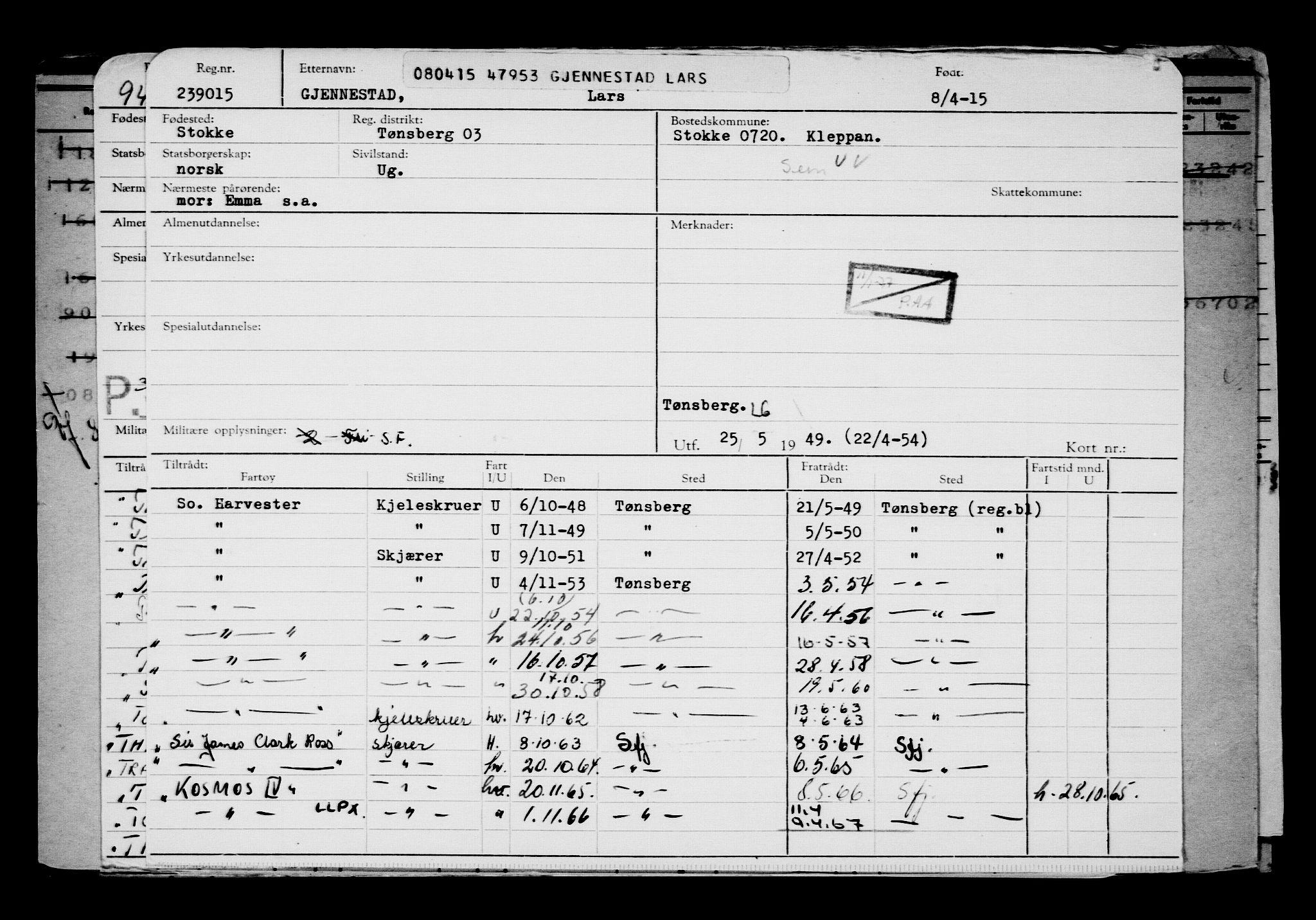 Direktoratet for sjømenn, AV/RA-S-3545/G/Gb/L0128: Hovedkort, 1915, p. 706