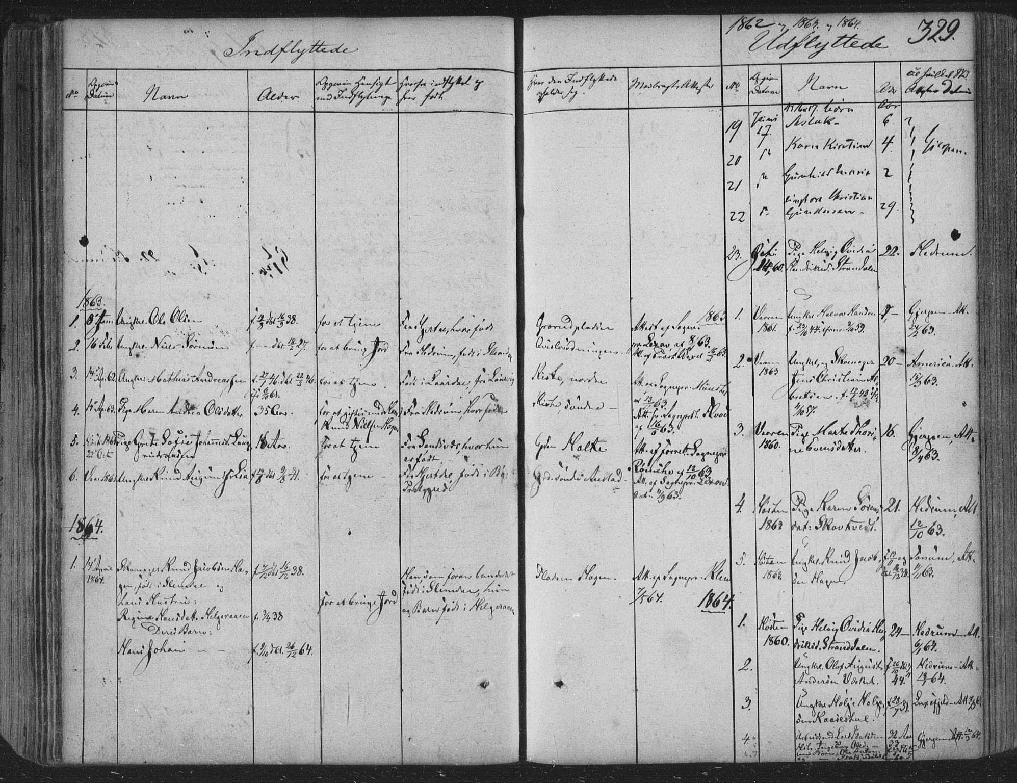 Siljan kirkebøker, SAKO/A-300/F/Fa/L0001: Parish register (official) no. 1, 1831-1870, p. 329