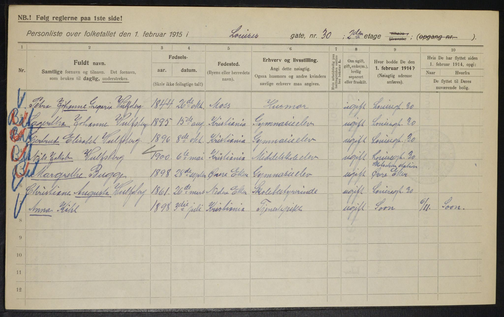 OBA, Municipal Census 1915 for Kristiania, 1915, p. 57806