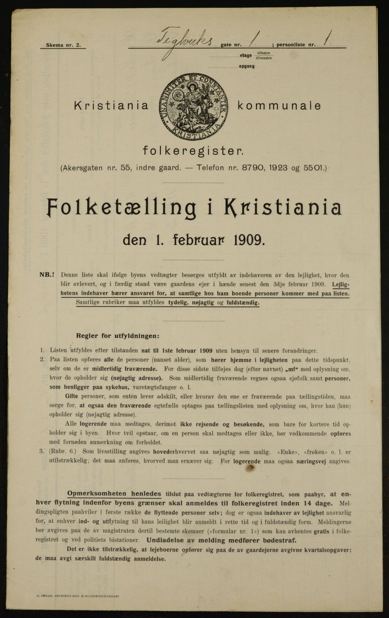 OBA, Municipal Census 1909 for Kristiania, 1909, p. 97270