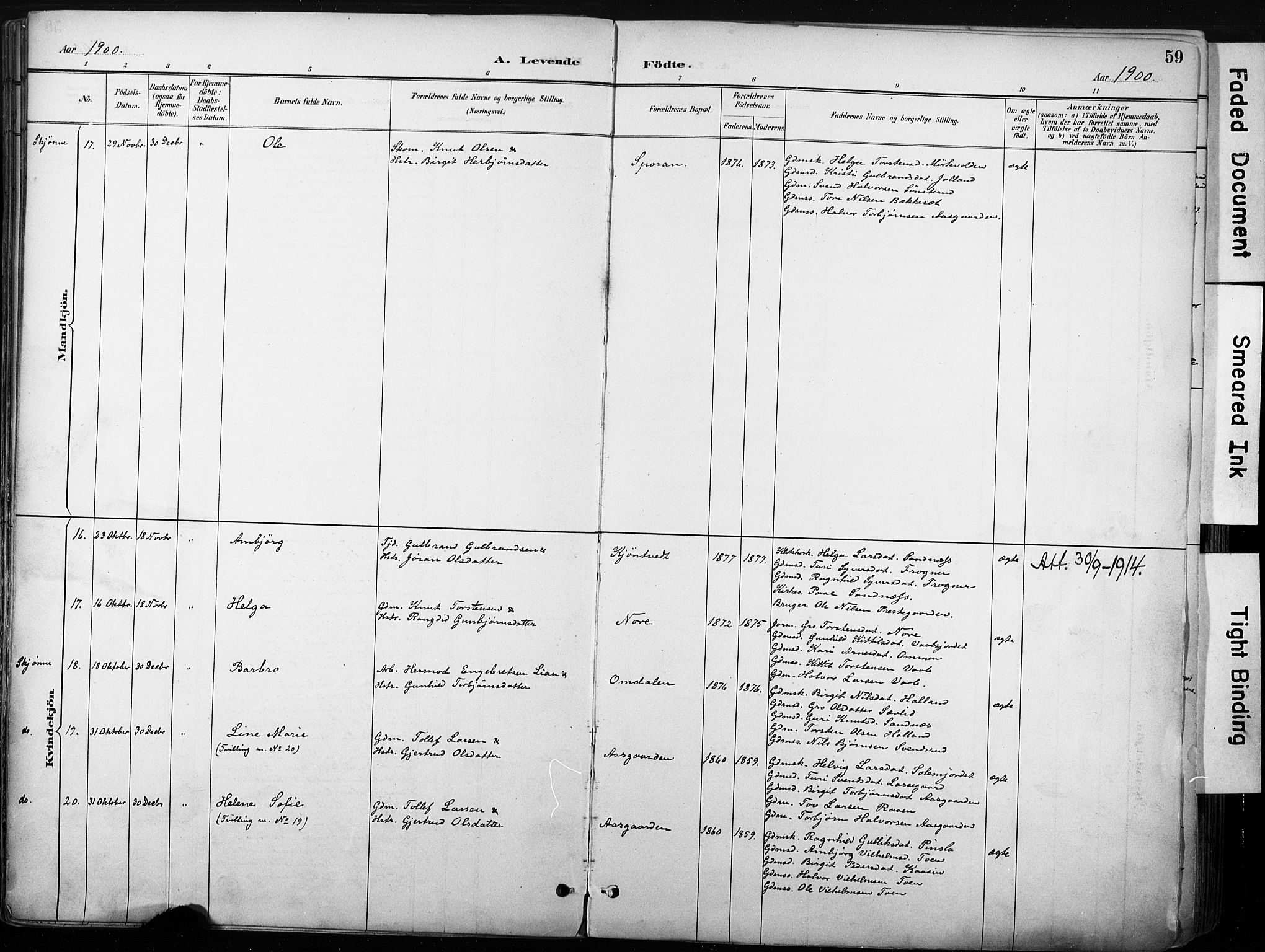 Nore kirkebøker, AV/SAKO-A-238/F/Fb/L0002: Parish register (official) no. II 2, 1886-1906, p. 59