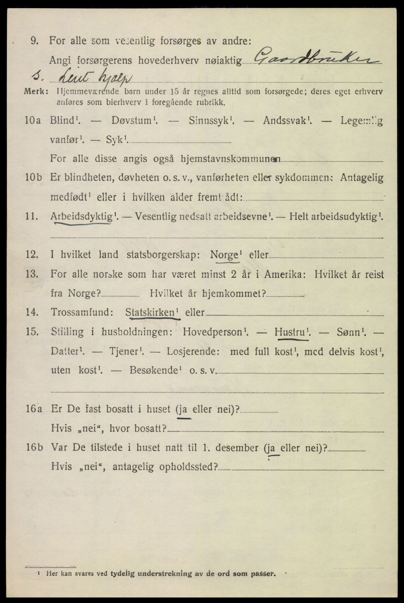 SAH, 1920 census for Østre Gausdal, 1920, p. 6167
