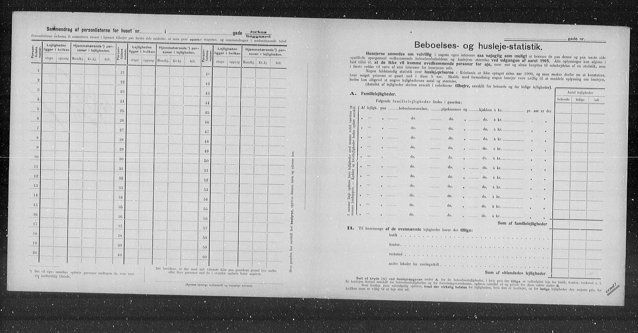 OBA, Municipal Census 1905 for Kristiania, 1905, p. 4873