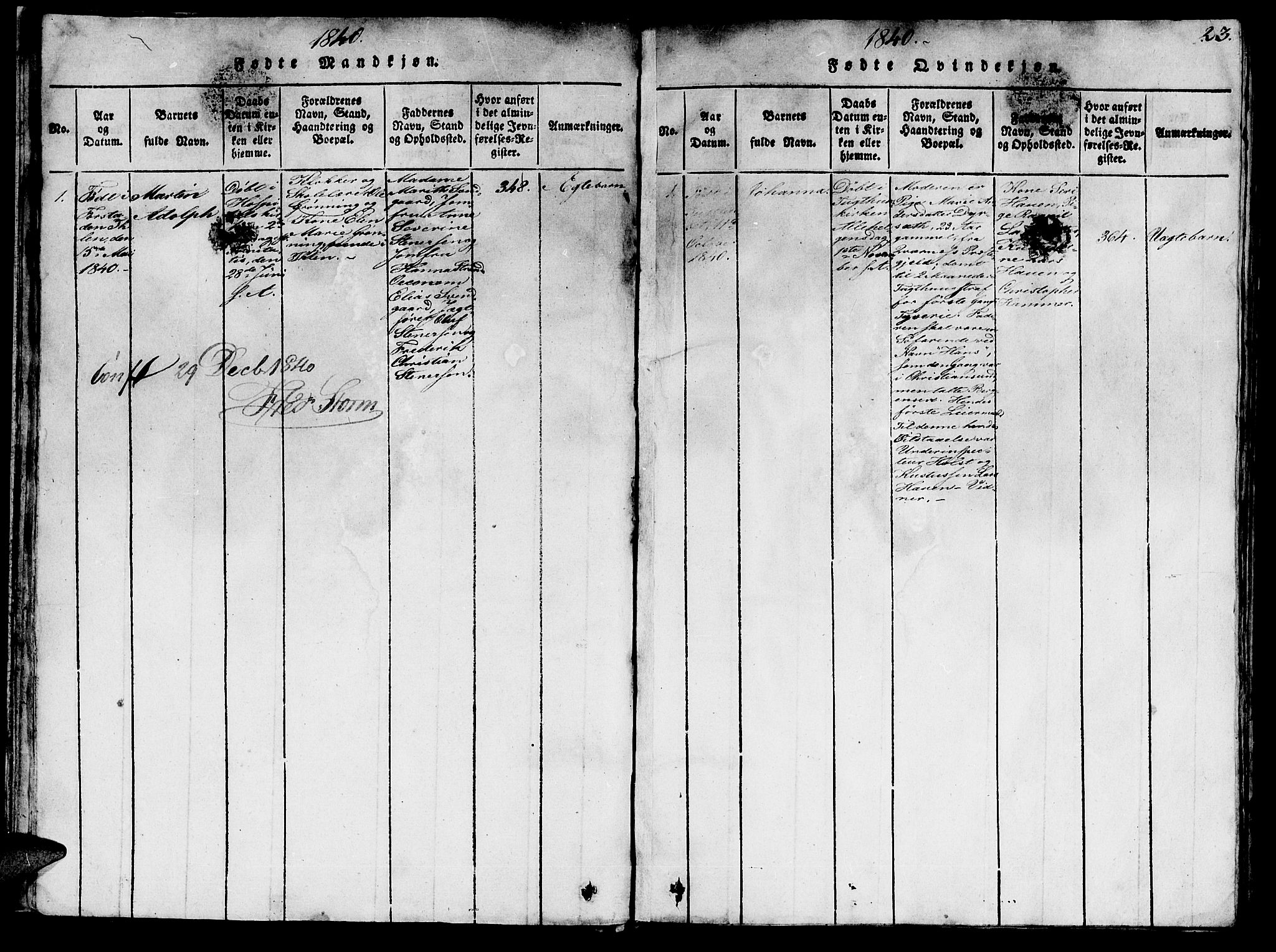Ministerialprotokoller, klokkerbøker og fødselsregistre - Sør-Trøndelag, SAT/A-1456/623/L0478: Parish register (copy) no. 623C01, 1815-1873, p. 23