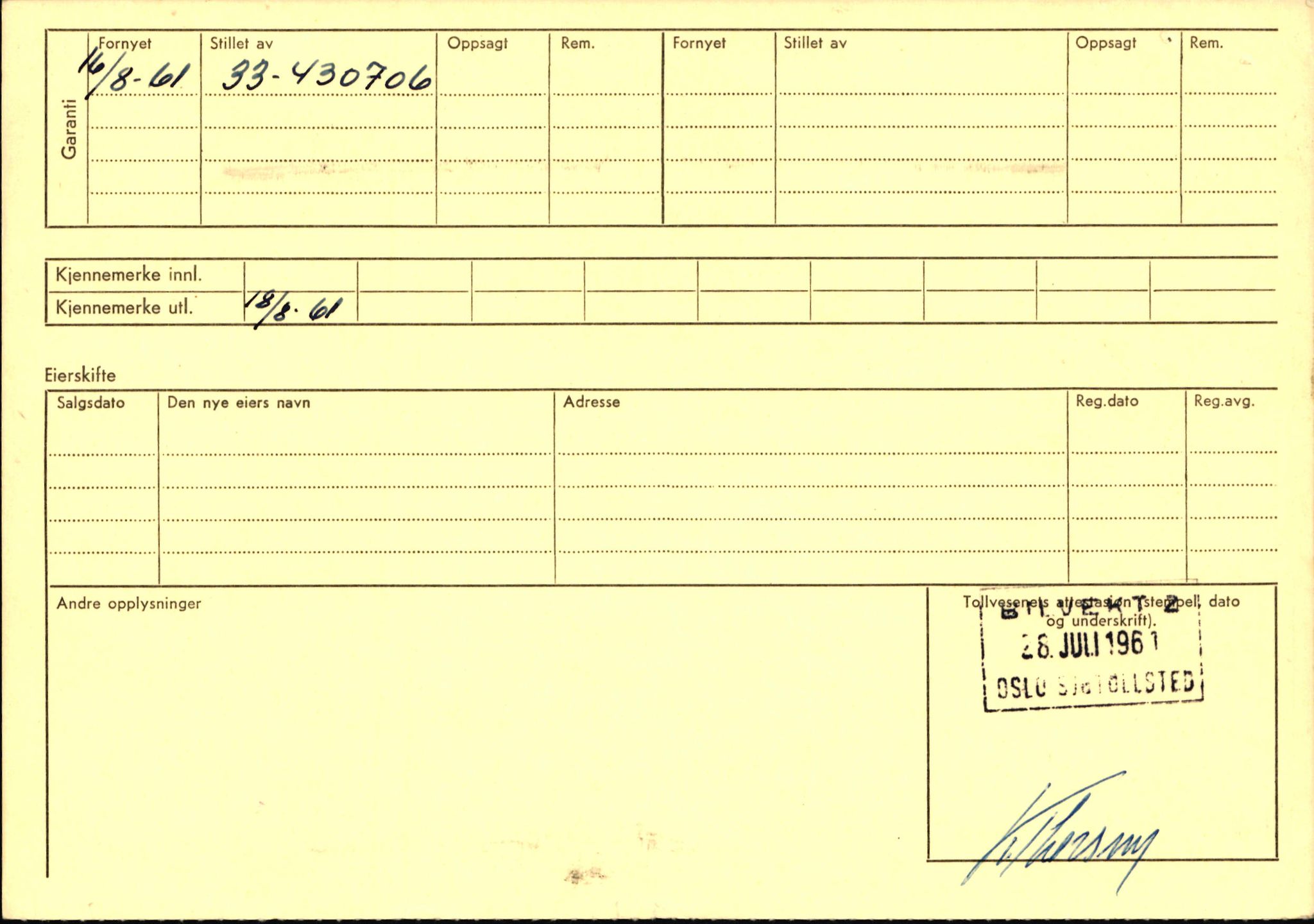 Statens vegvesen, Sogn og Fjordane vegkontor, AV/SAB-A-5301/4/F/L0004: Registerkort utmeldte Fjordane S2500-2700, S7200-7899, 1930-1961, p. 126
