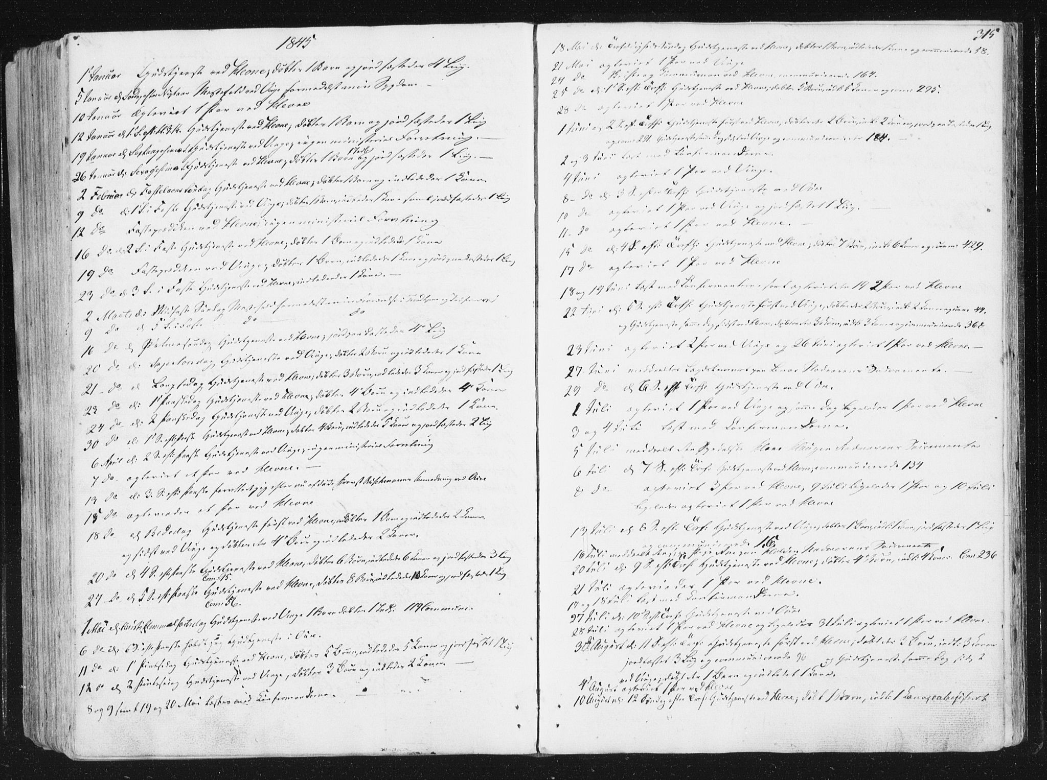 Ministerialprotokoller, klokkerbøker og fødselsregistre - Sør-Trøndelag, SAT/A-1456/630/L0493: Parish register (official) no. 630A06, 1841-1851, p. 315