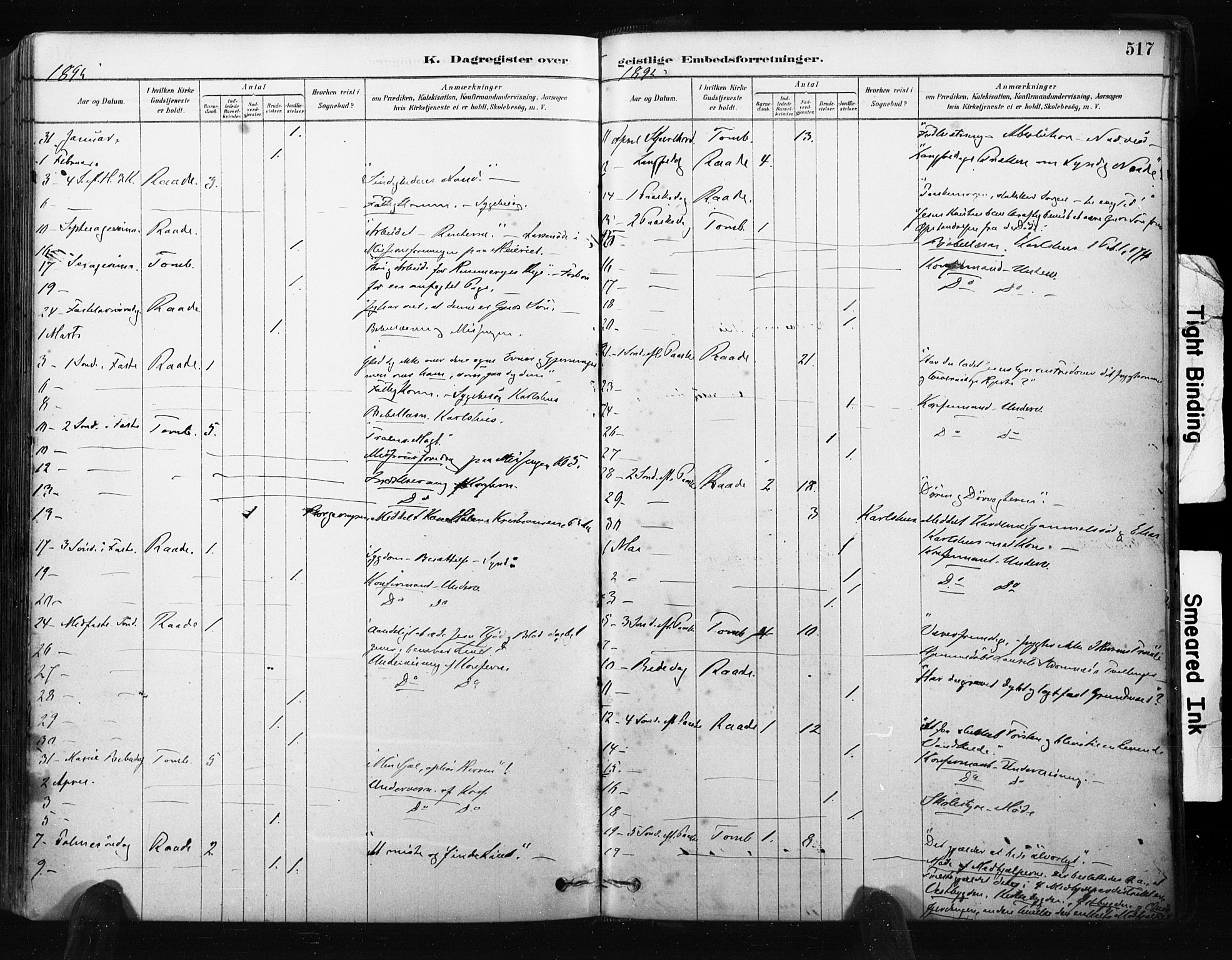 Råde prestekontor kirkebøker, AV/SAO-A-2009/F/Fa/L0007: Parish register (official) no. 7, 1878-1902, p. 517