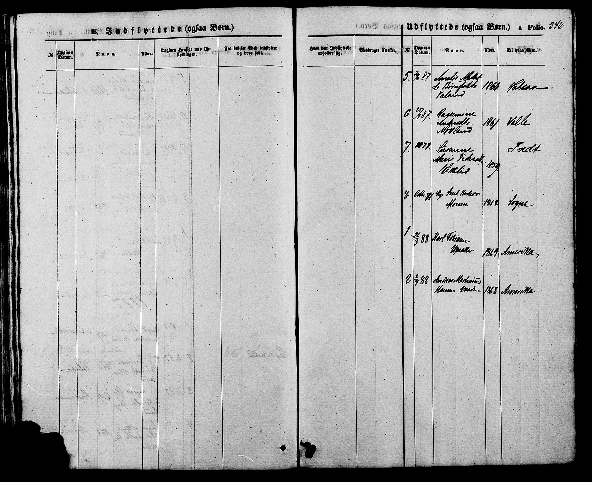 Holum sokneprestkontor, AV/SAK-1111-0022/F/Fb/Fba/L0004: Parish register (copy) no. B 4, 1867-1890, p. 346