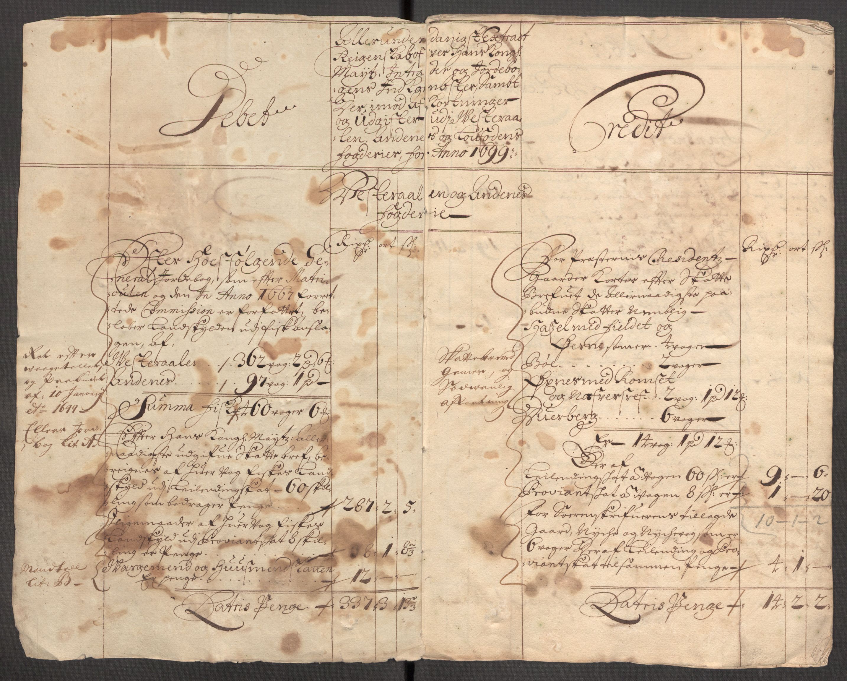 Rentekammeret inntil 1814, Reviderte regnskaper, Fogderegnskap, AV/RA-EA-4092/R67/L4678: Fogderegnskap Vesterålen, Andenes og Lofoten, 1696-1708, p. 263