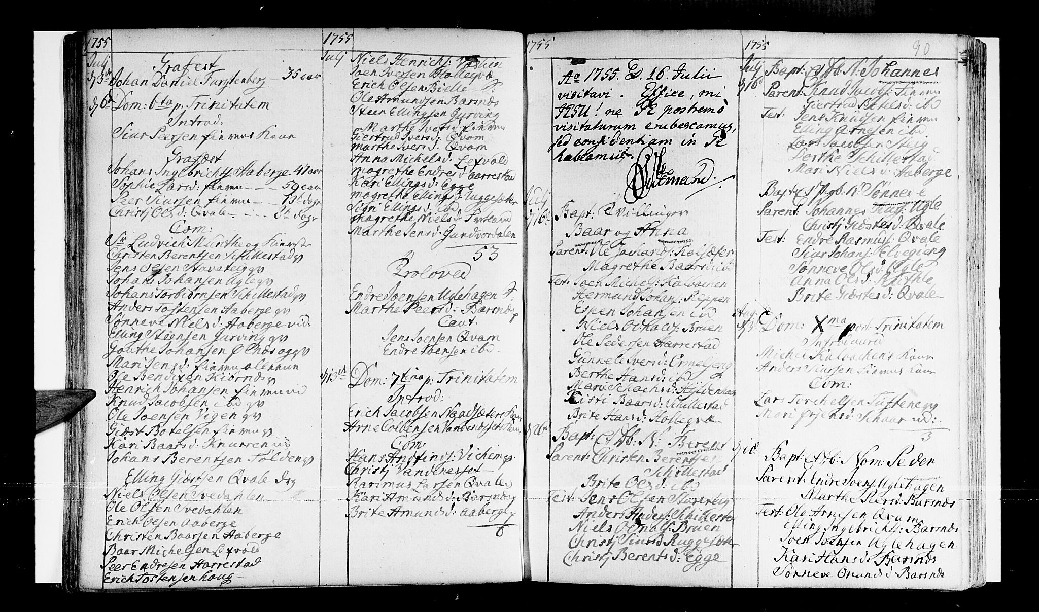 Sogndal sokneprestembete, SAB/A-81301/H/Haa/Haaa/L0003: Parish register (official) no. A 3, 1747-1768, p. 90