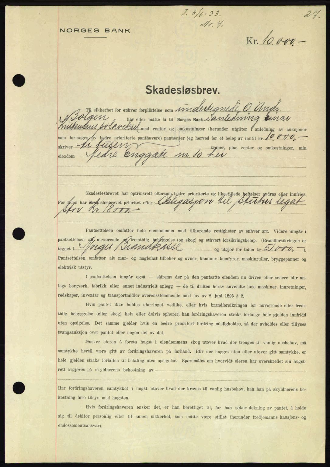 Kristiansund byfogd, AV/SAT-A-4587/A/27: Mortgage book no. 27, 1933-1934, Deed date: 06.06.1933