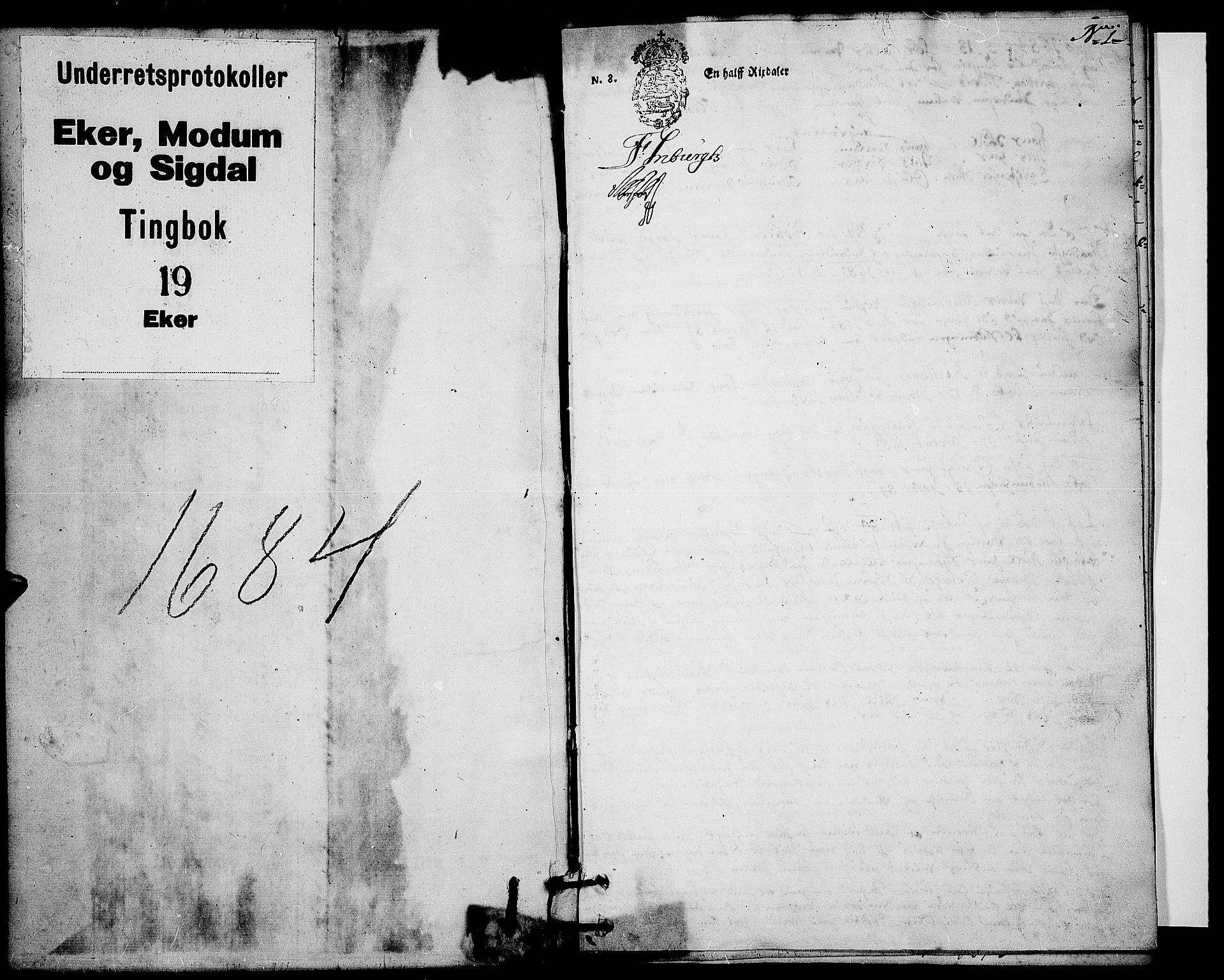 Eiker, Modum og Sigdal sorenskriveri, SAKO/A-123/F/Fa/Faa/L0019: Tingbok, 1684
