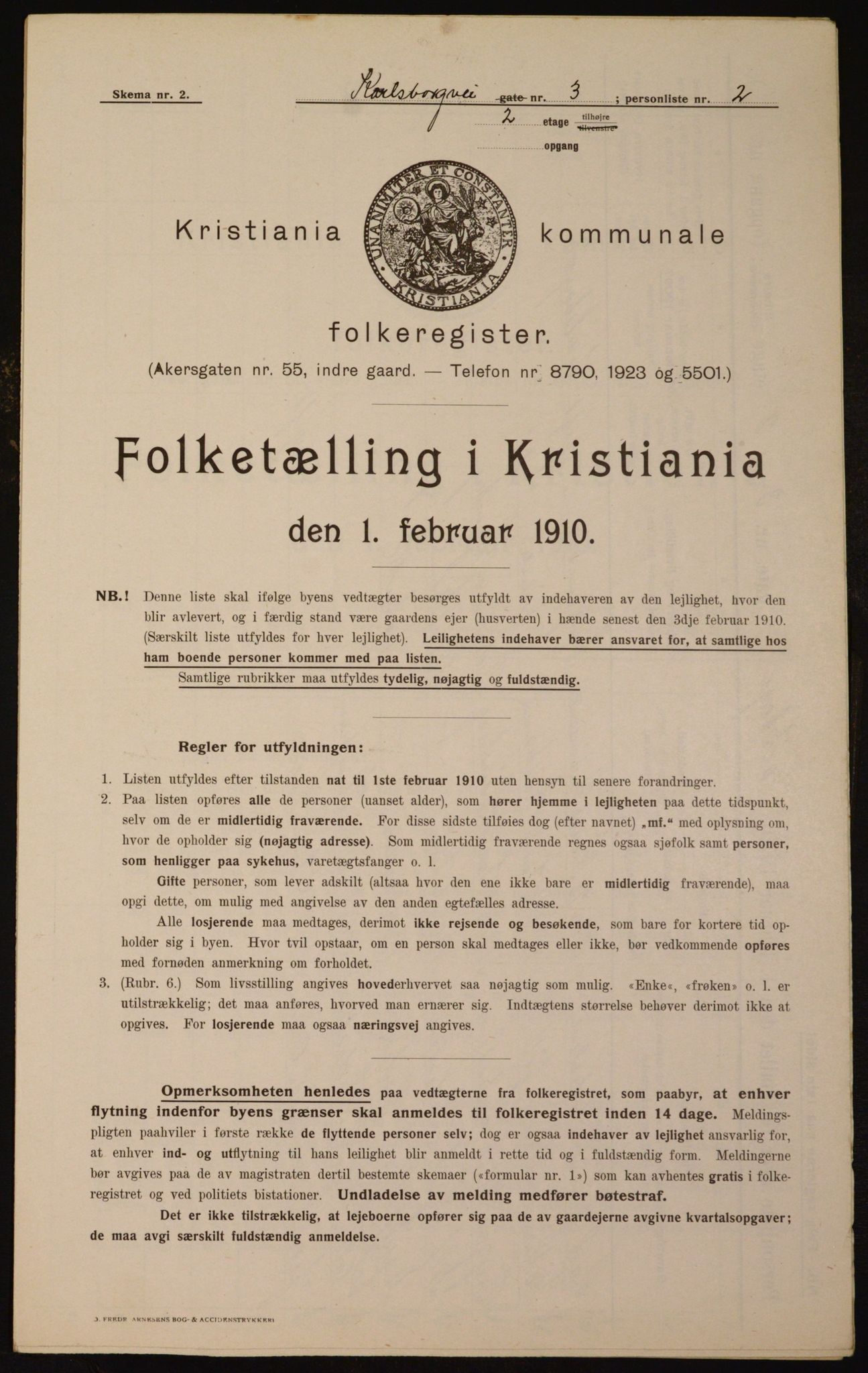 OBA, Municipal Census 1910 for Kristiania, 1910, p. 47511