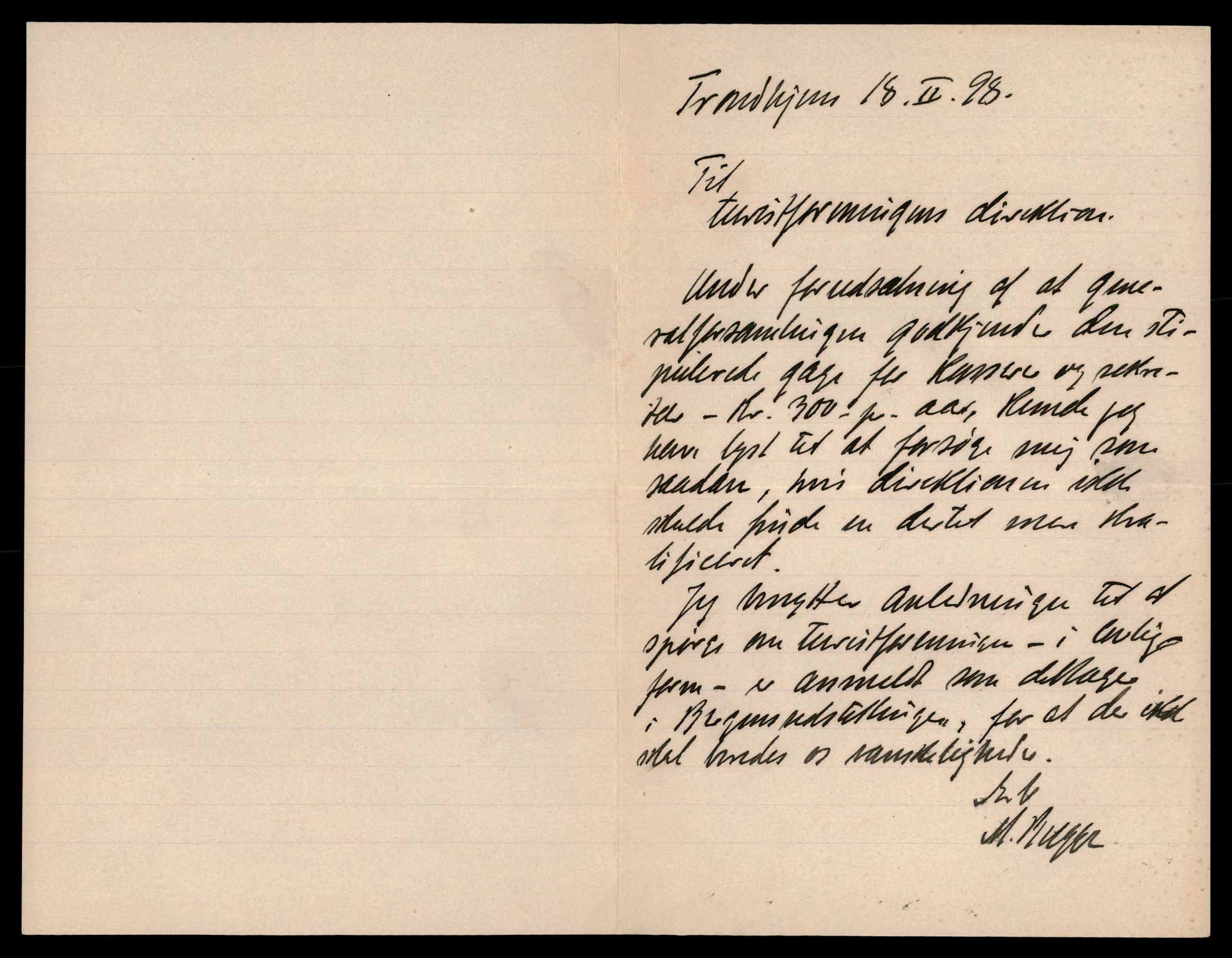 Trondhjems turistforening, AV/SAT-PA-0669/Da/L0005: Korrespondanse, 1898-1901, p. 141