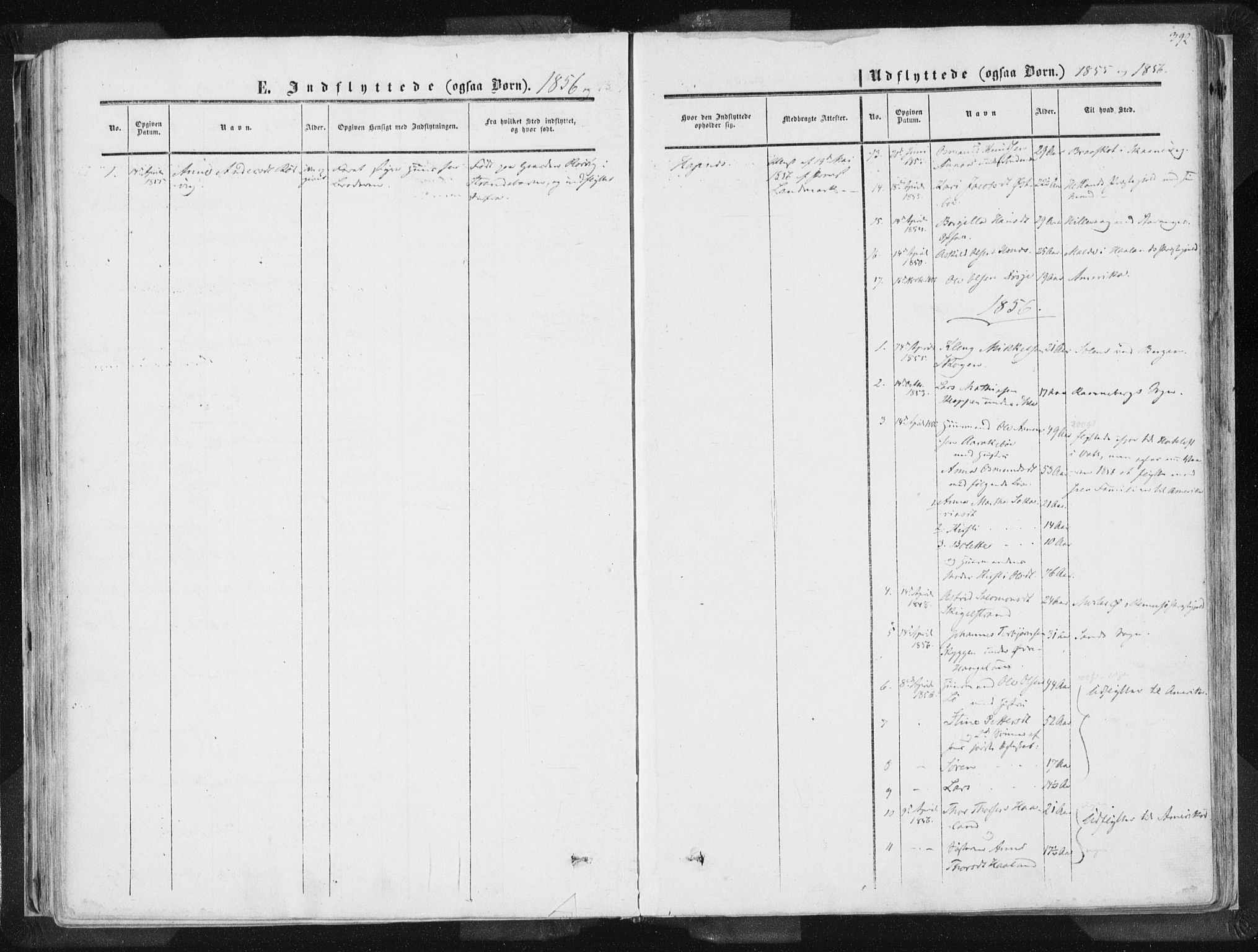 Vikedal sokneprestkontor, SAST/A-101840/01/IV: Parish register (official) no. A 6.2, 1851-1867, p. 392