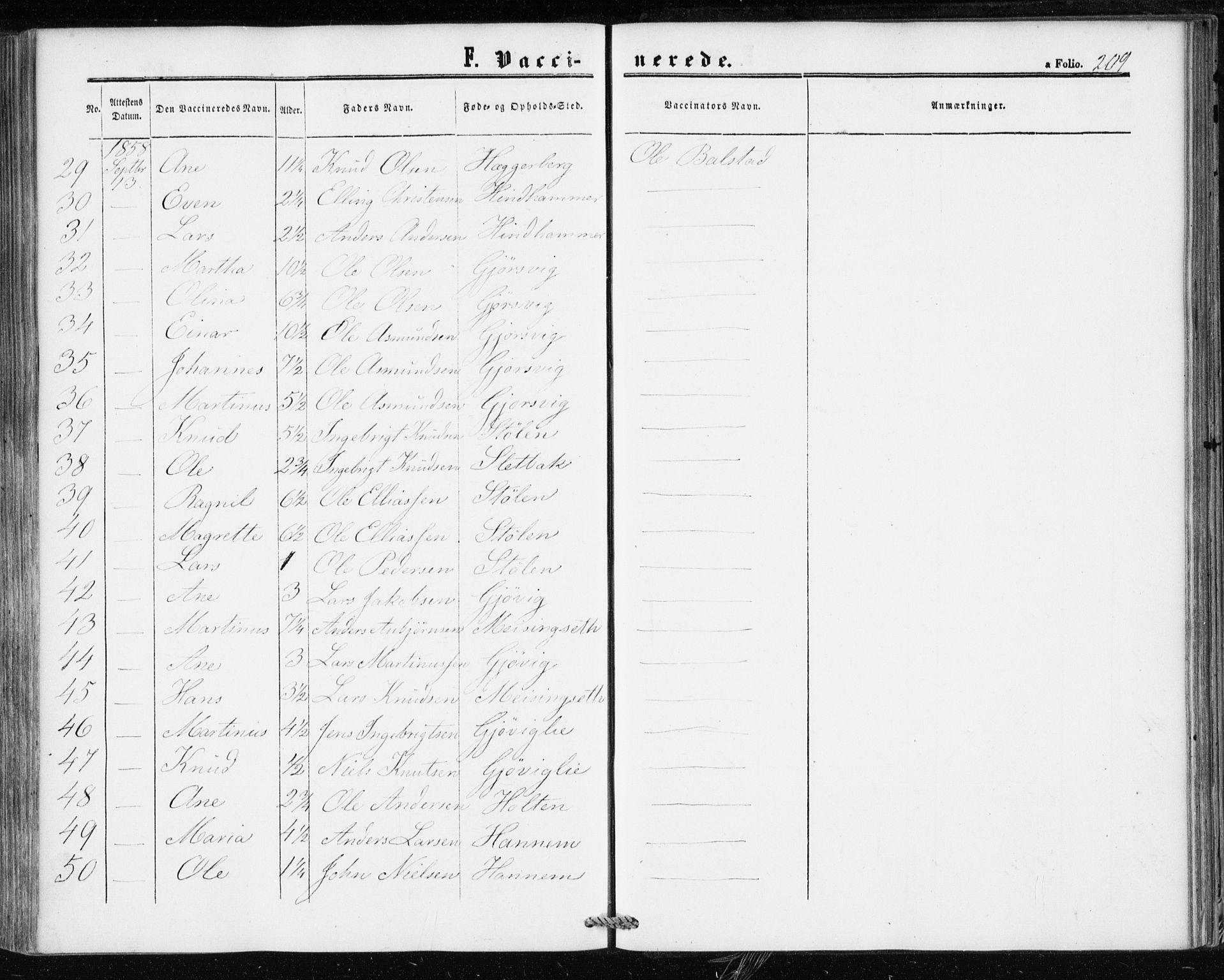 Ministerialprotokoller, klokkerbøker og fødselsregistre - Møre og Romsdal, AV/SAT-A-1454/586/L0985: Parish register (official) no. 586A11, 1857-1866, p. 209