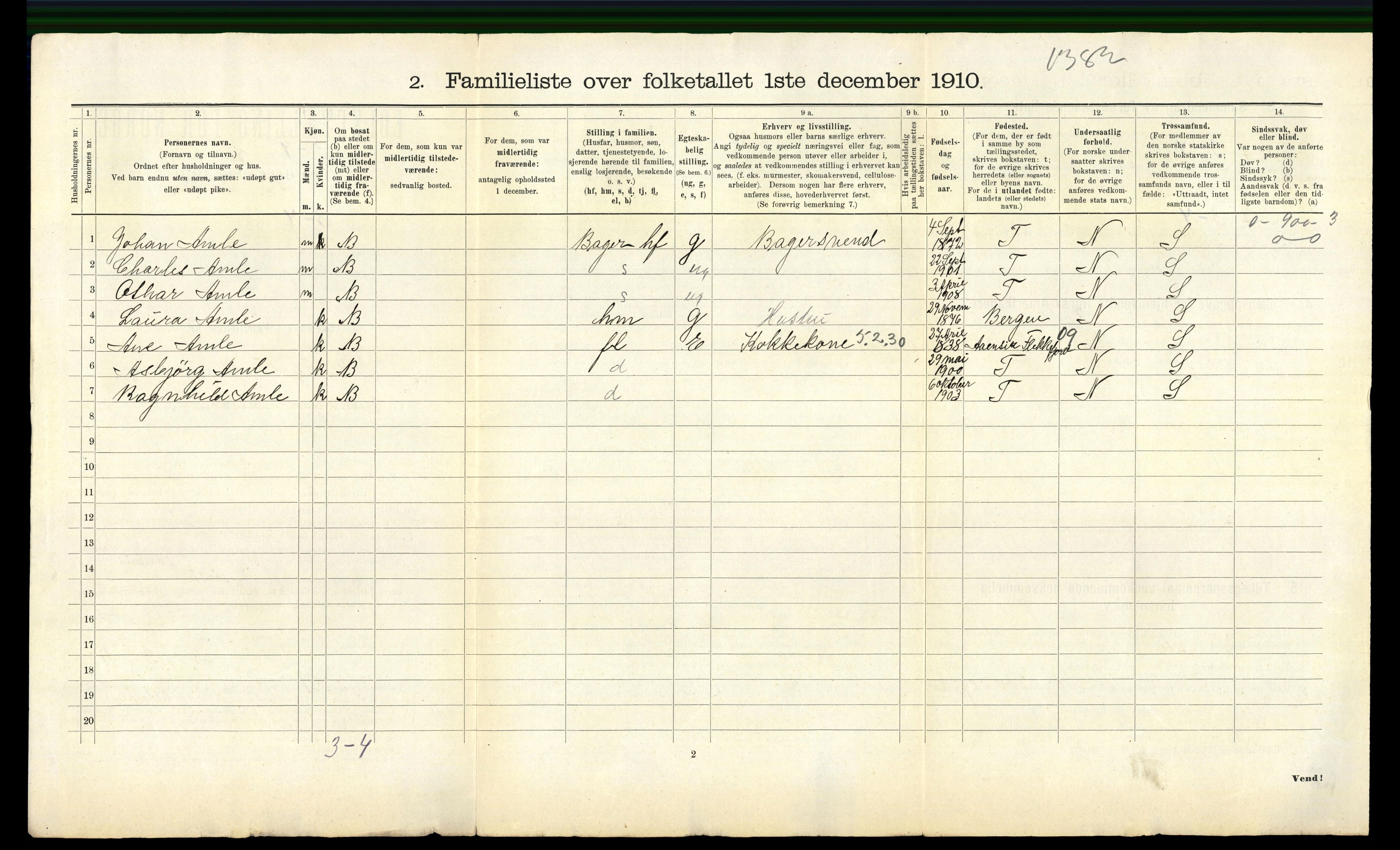 RA, 1910 census for Haugesund, 1910, p. 5303