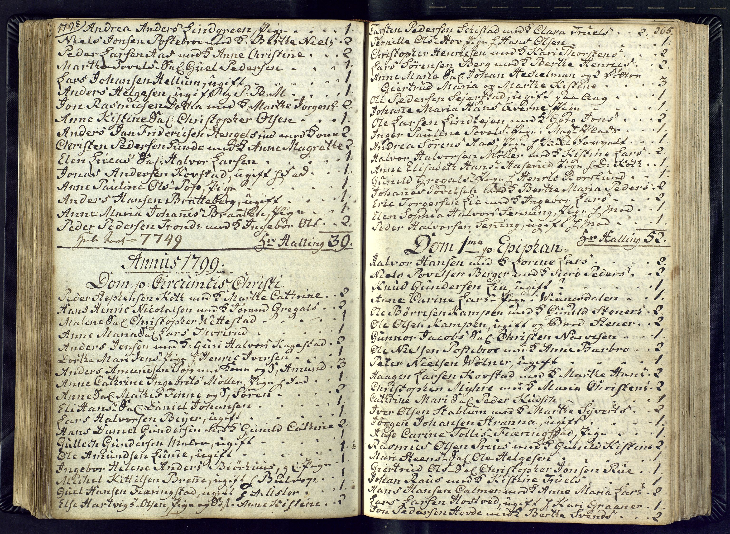 Kongsberg kirkebøker, SAKO/A-22/M/Ma/L0012: Communicants register no. 12, 1794-1800, p. 265