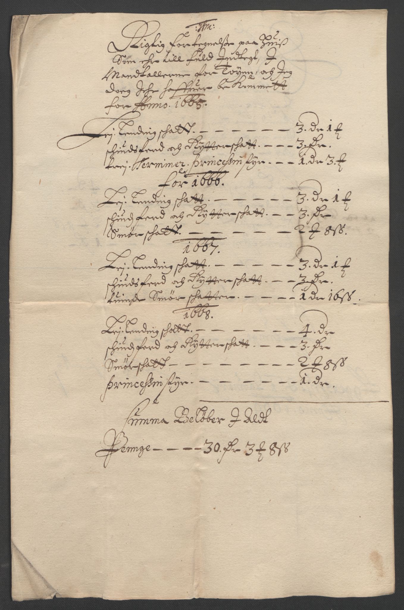 Rentekammeret inntil 1814, Reviderte regnskaper, Stiftamtstueregnskaper, Landkommissariatet på Akershus og Akershus stiftamt, RA/EA-5869/R/Rb/L0054: Akershus stiftamt, 1668