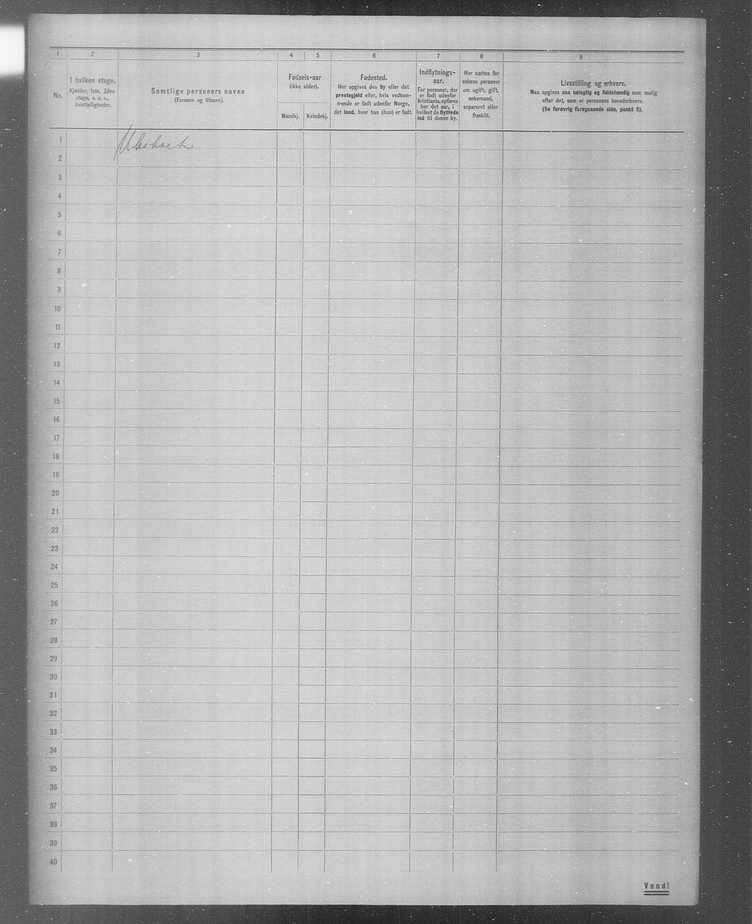 OBA, Municipal Census 1904 for Kristiania, 1904, p. 4157