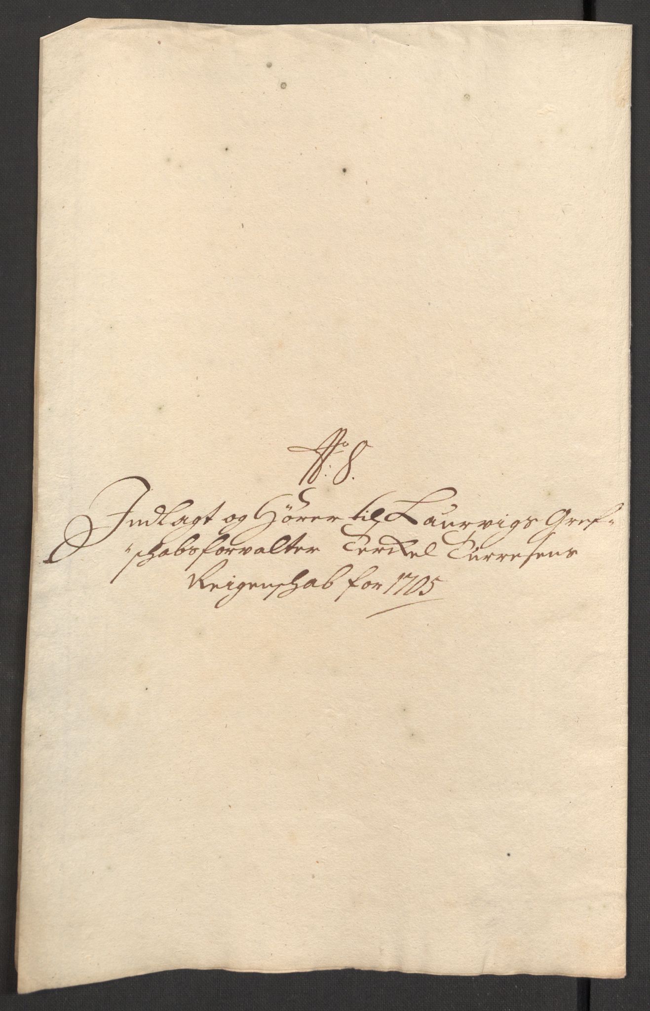 Rentekammeret inntil 1814, Reviderte regnskaper, Fogderegnskap, RA/EA-4092/R33/L1978: Fogderegnskap Larvik grevskap, 1704-1705, p. 420