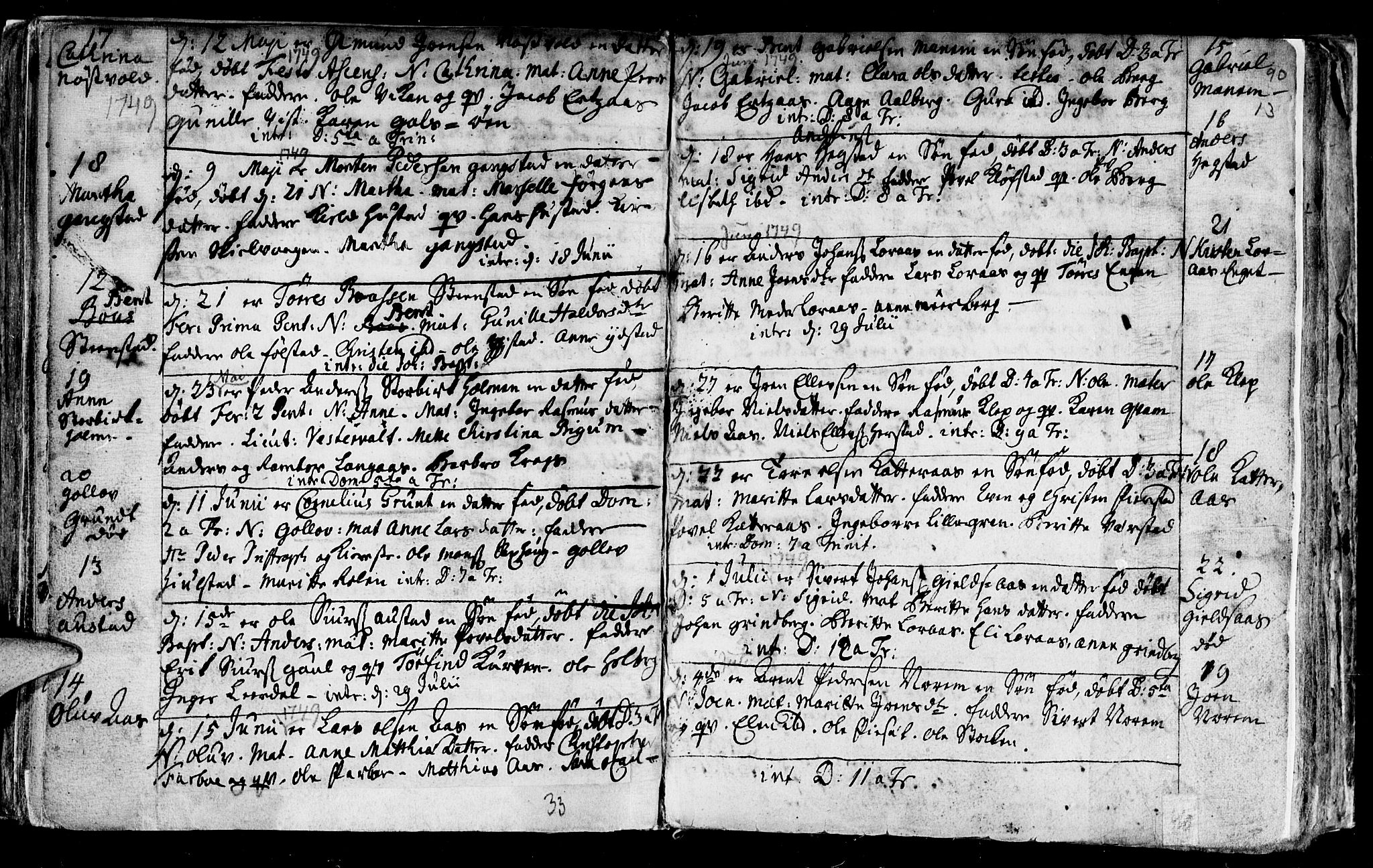 Ministerialprotokoller, klokkerbøker og fødselsregistre - Nord-Trøndelag, SAT/A-1458/730/L0272: Parish register (official) no. 730A01, 1733-1764, p. 90