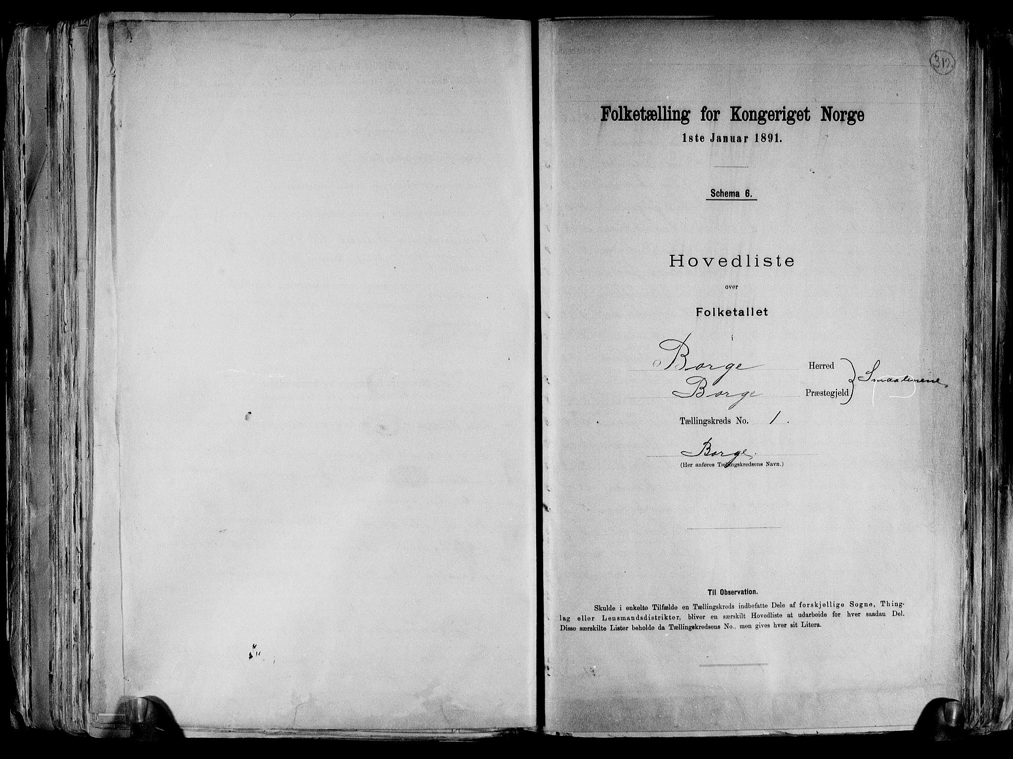 RA, 1891 census for 0113 Borge, 1891, p. 4