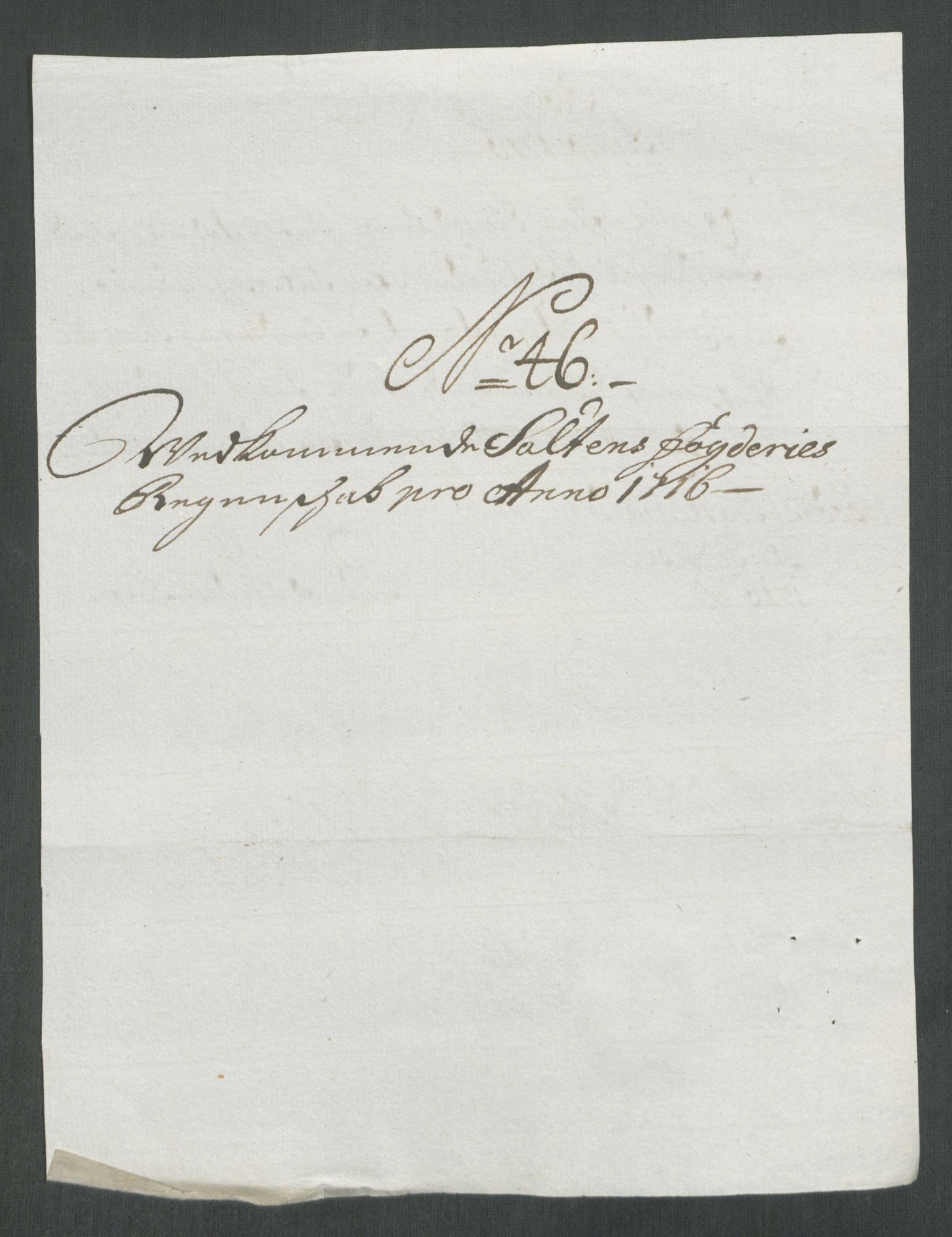 Rentekammeret inntil 1814, Reviderte regnskaper, Fogderegnskap, RA/EA-4092/R66/L4586: Fogderegnskap Salten, 1716, p. 259