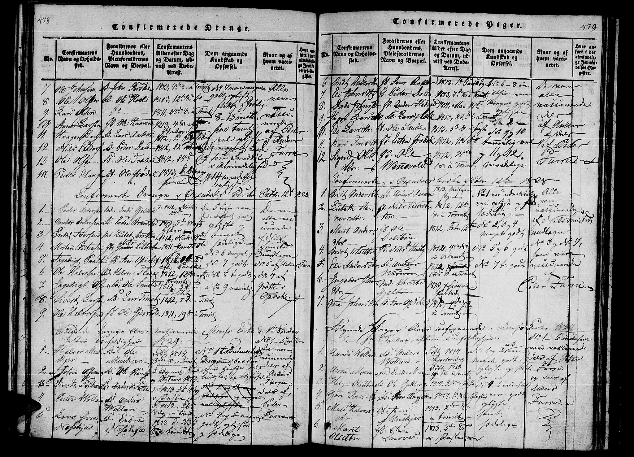 Ministerialprotokoller, klokkerbøker og fødselsregistre - Møre og Romsdal, SAT/A-1454/590/L1009: Parish register (official) no. 590A03 /1, 1819-1832, p. 478-479