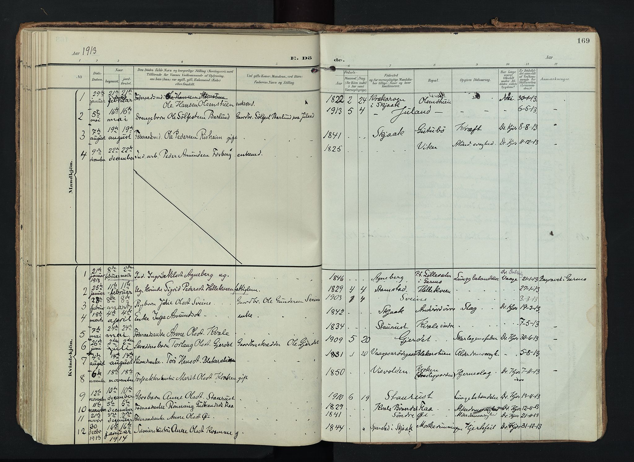 Lom prestekontor, SAH/PREST-070/K/L0010: Parish register (official) no. 10, 1899-1926, p. 169