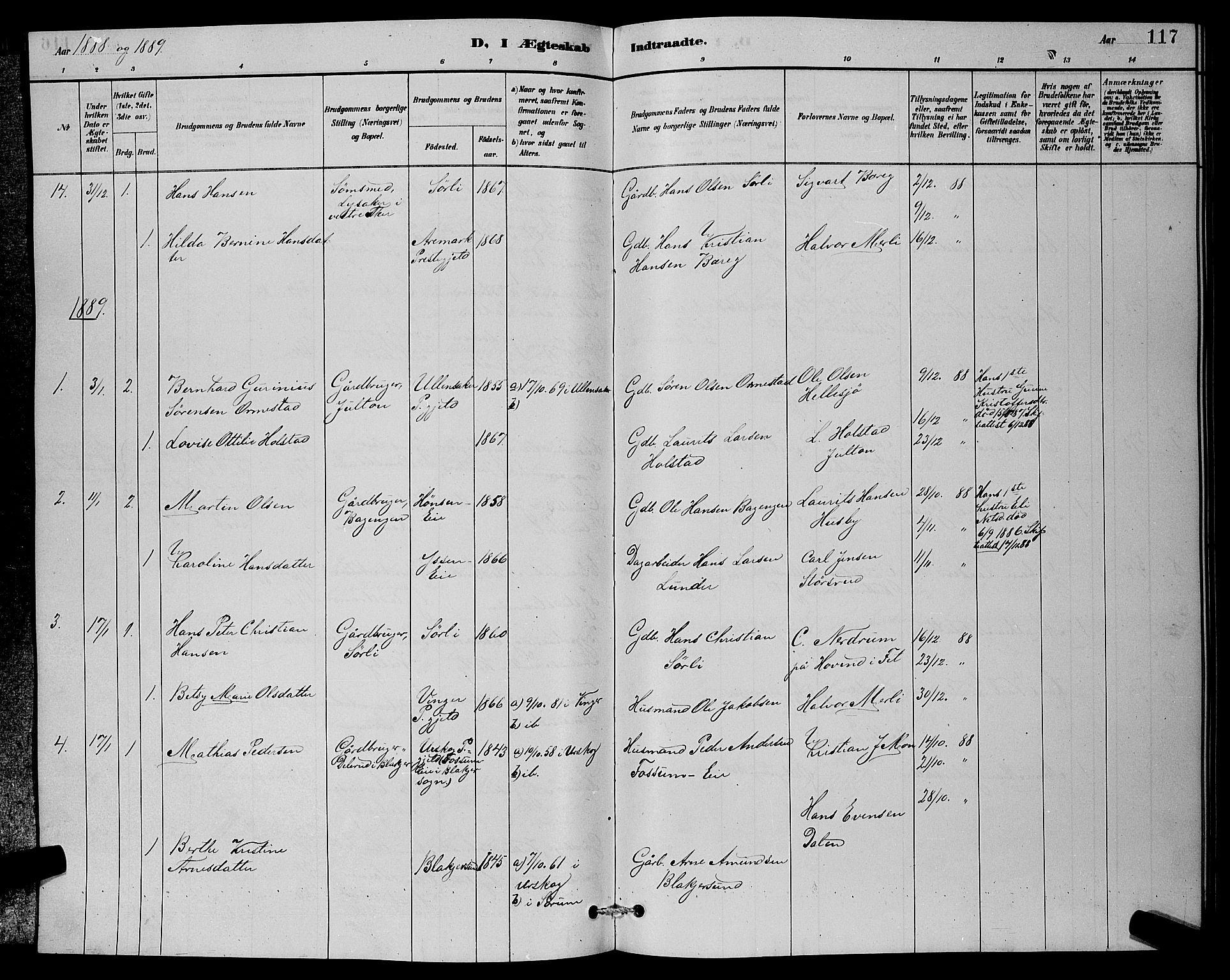 Sørum prestekontor Kirkebøker, SAO/A-10303/G/Ga/L0005: Parish register (copy) no. I 5.1, 1886-1894, p. 117