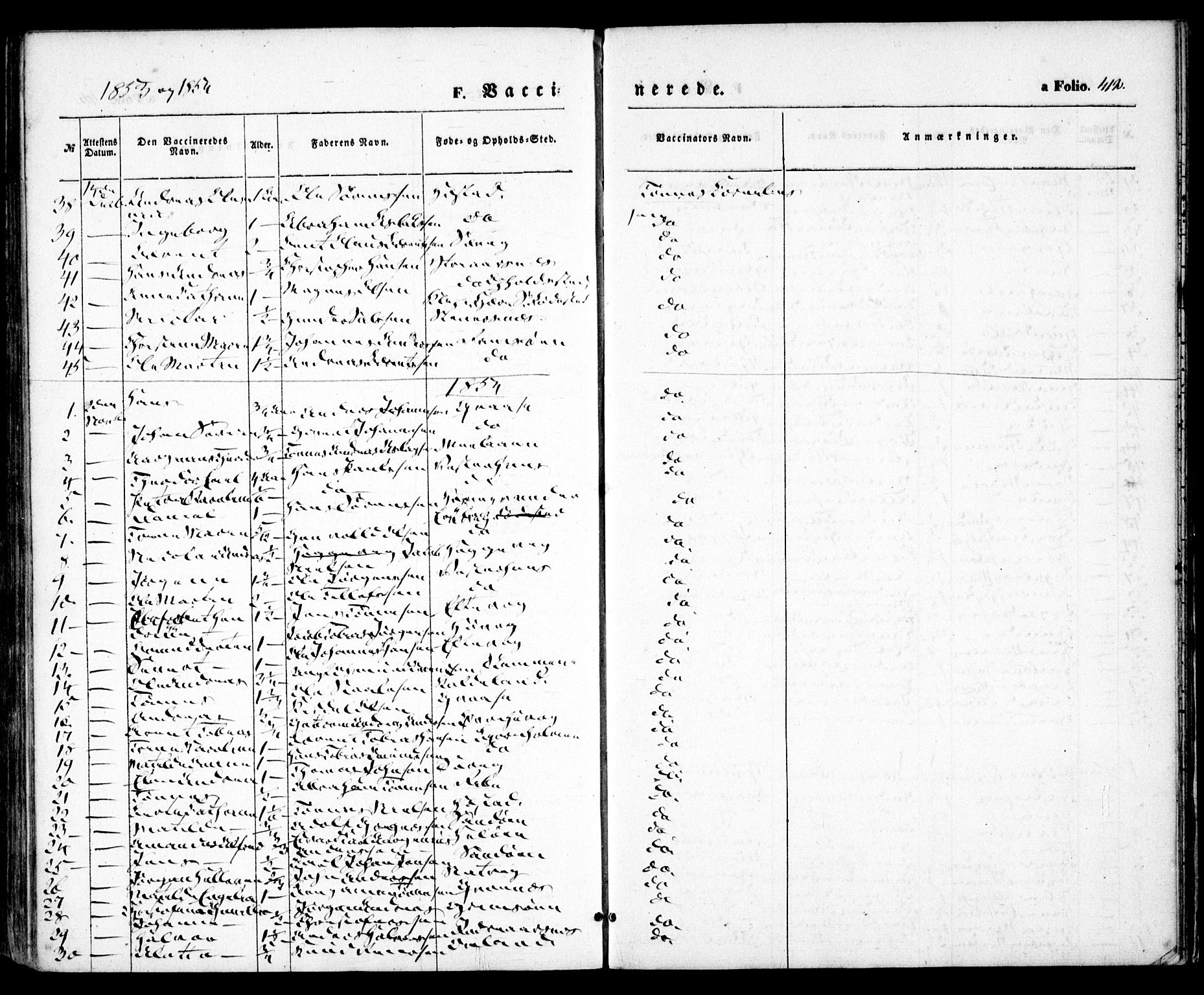 Høvåg sokneprestkontor, SAK/1111-0025/F/Fa/L0003: Parish register (official) no. A 3, 1843-1858, p. 412