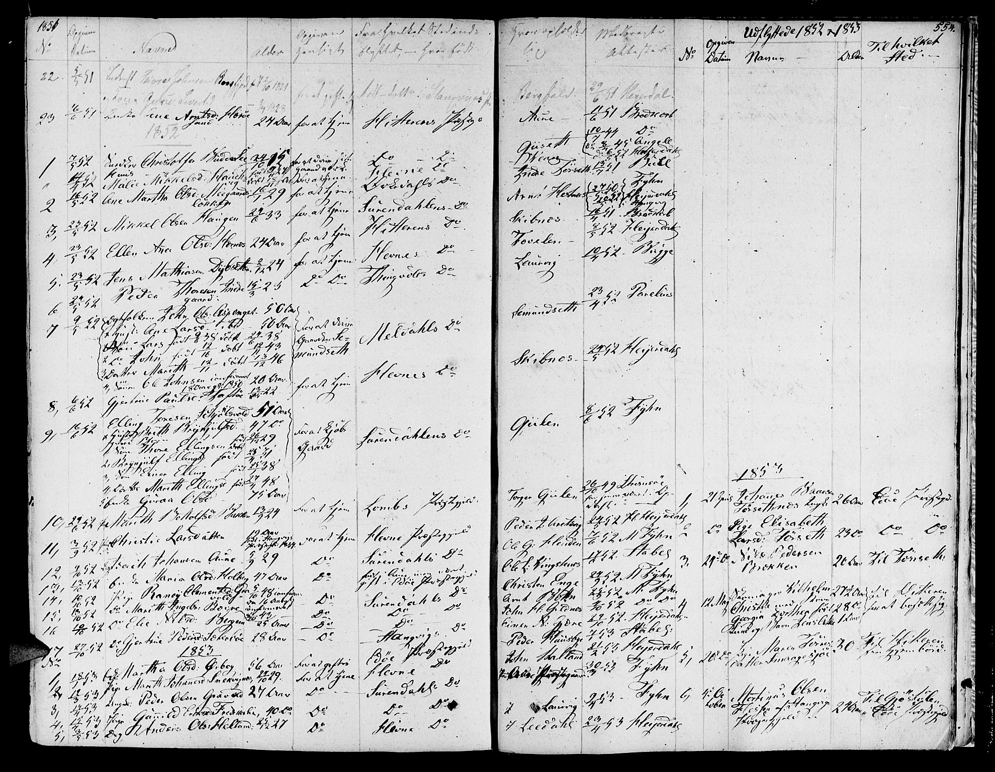 Ministerialprotokoller, klokkerbøker og fødselsregistre - Møre og Romsdal, SAT/A-1454/578/L0904: Parish register (official) no. 578A03, 1836-1858, p. 554