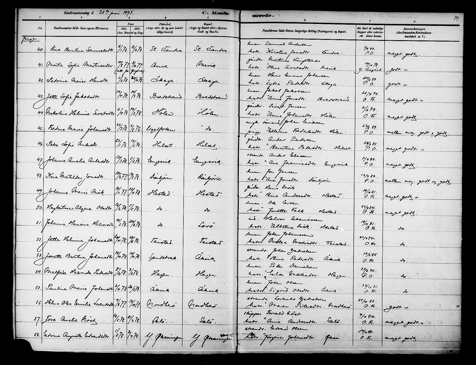 Ministerialprotokoller, klokkerbøker og fødselsregistre - Nordland, AV/SAT-A-1459/834/L0508: Parish register (official) no. 834A06, 1892-1901, p. 79