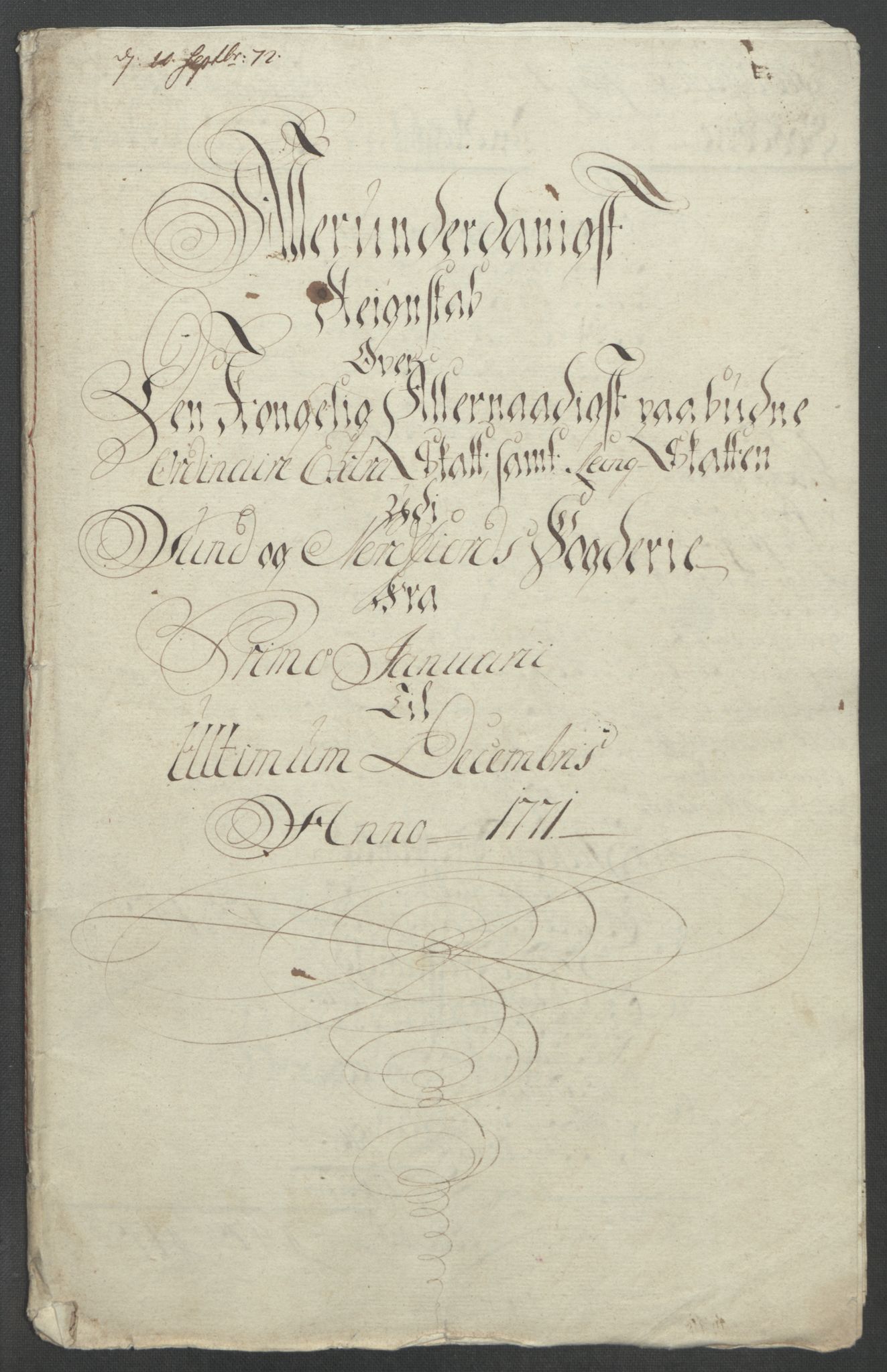 Rentekammeret inntil 1814, Reviderte regnskaper, Fogderegnskap, RA/EA-4092/R53/L3550: Ekstraskatten Sunn- og Nordfjord, 1762-1771, p. 327